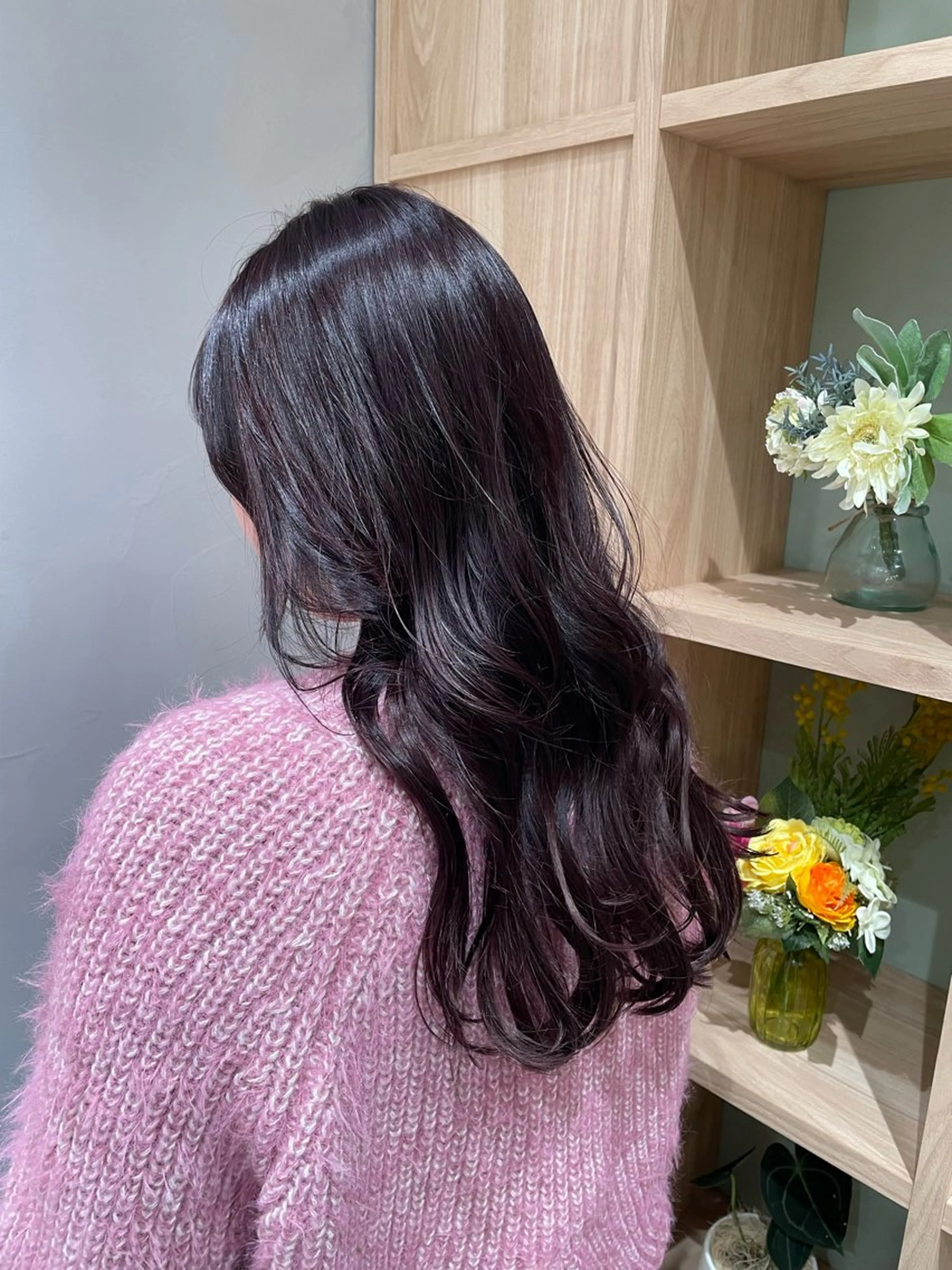 🍓カシスボルドーカラー🍓（ブリーチなし）➕4stepトリートメント付きの写真