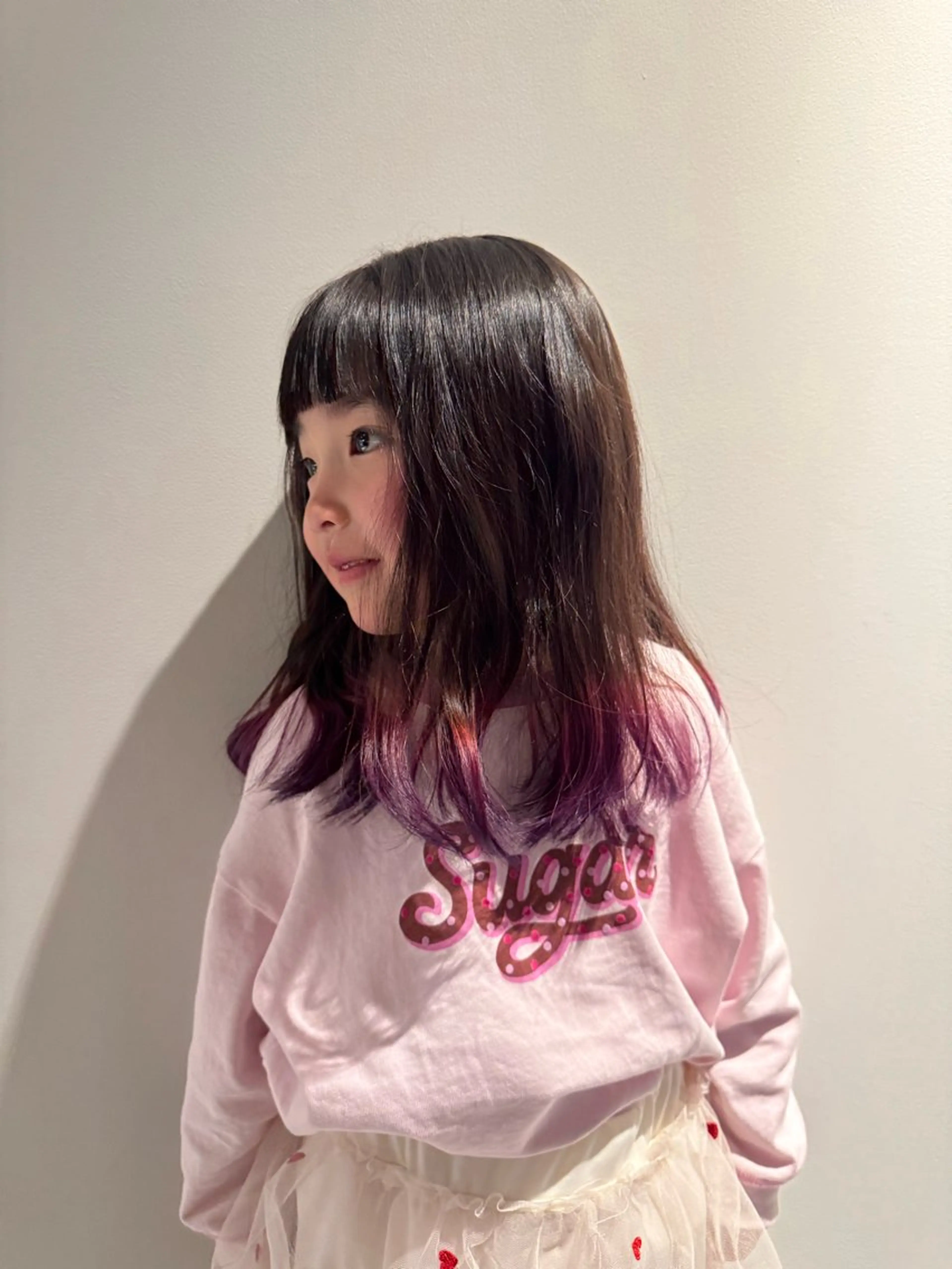 セミロング ヘアカラー 名駅/酸性ストレート /ワンカラー/アヤハのヘアスタイル