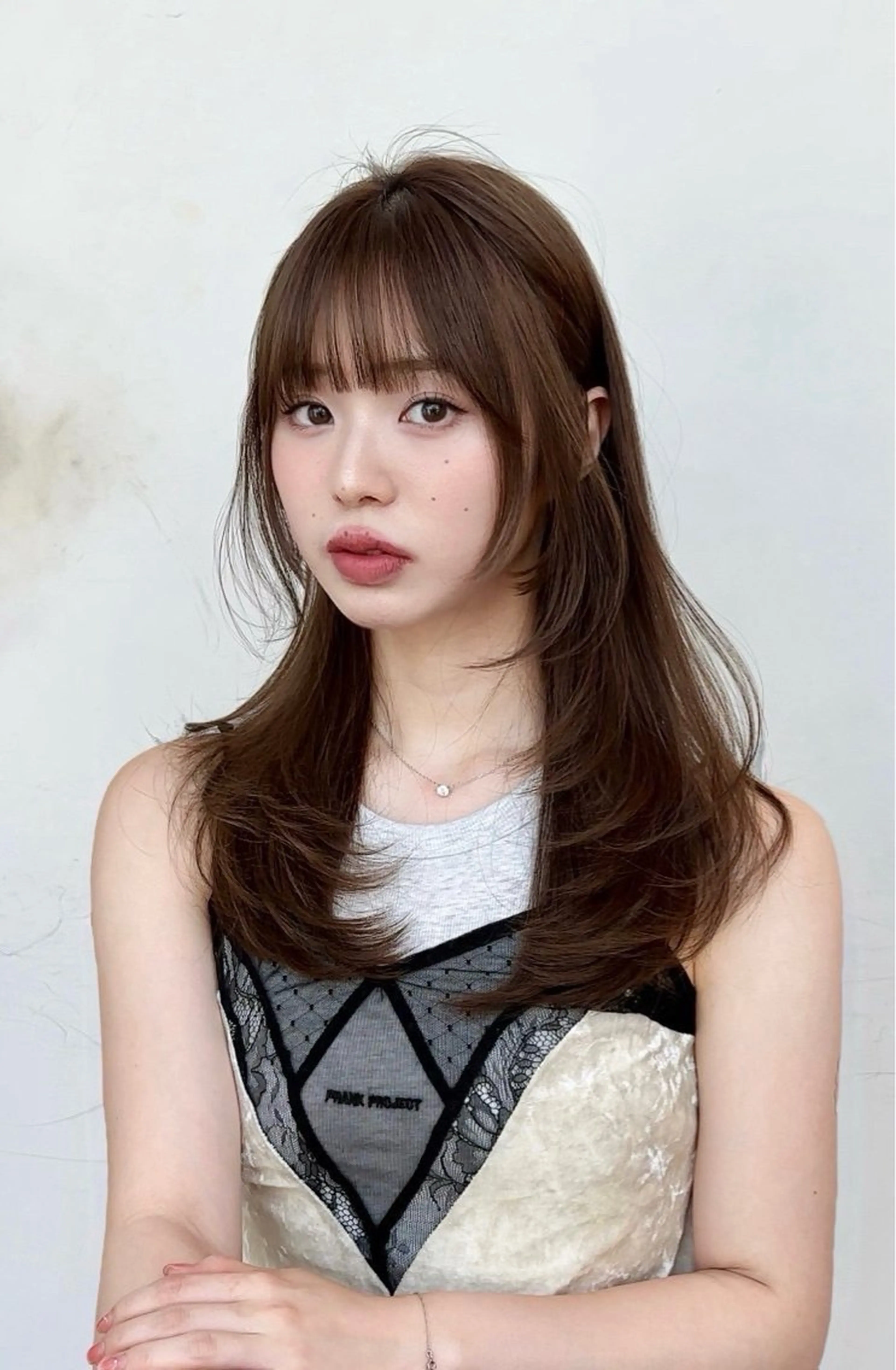 ロング カラー カット ヘアカラー トリートメント Lond mare レイヤーカット/韓国のヘアスタイル