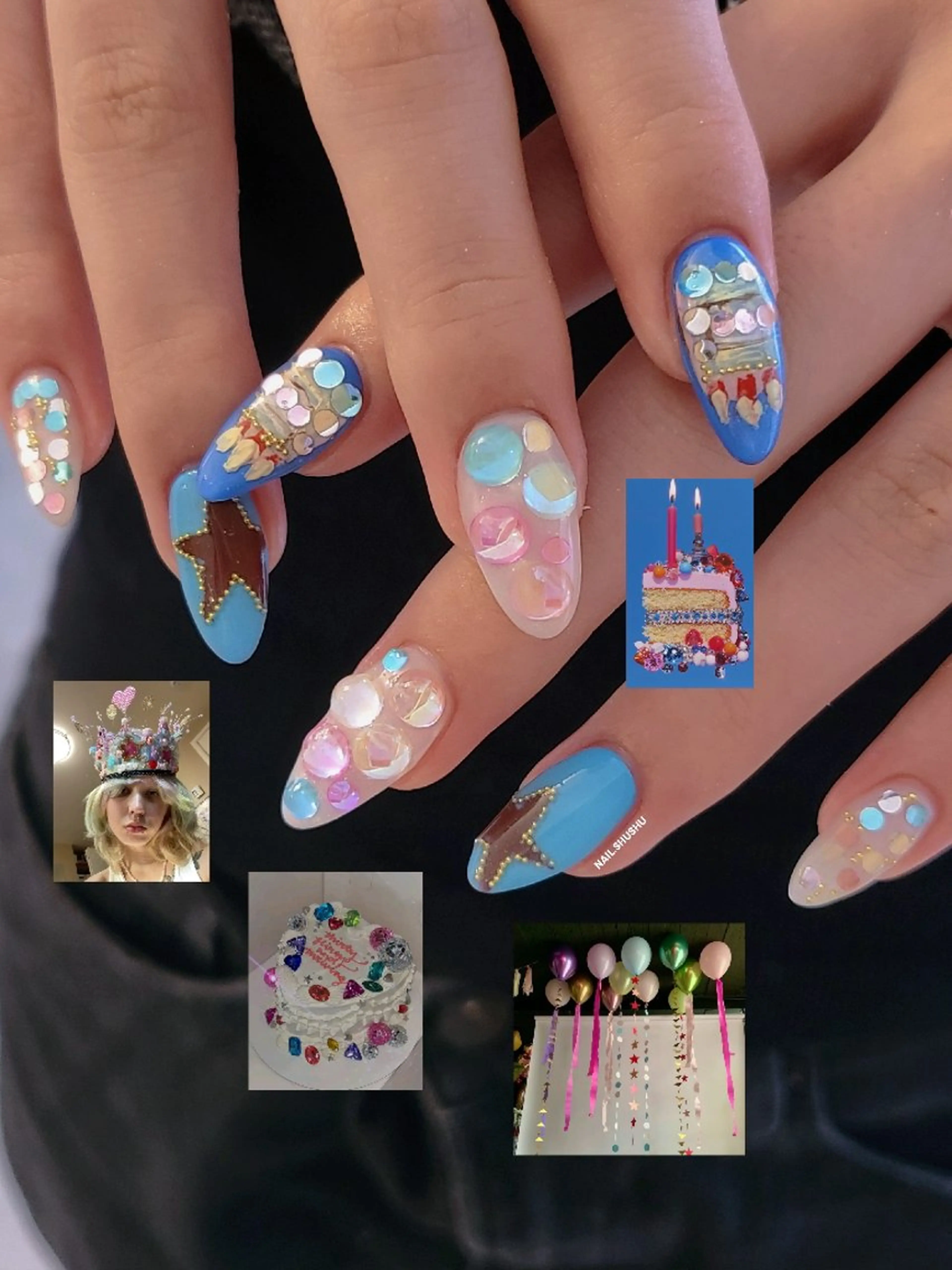 ネイル ハンドネイル 3dパーツ/流行り 👧shushu❤️のネイルデザイン