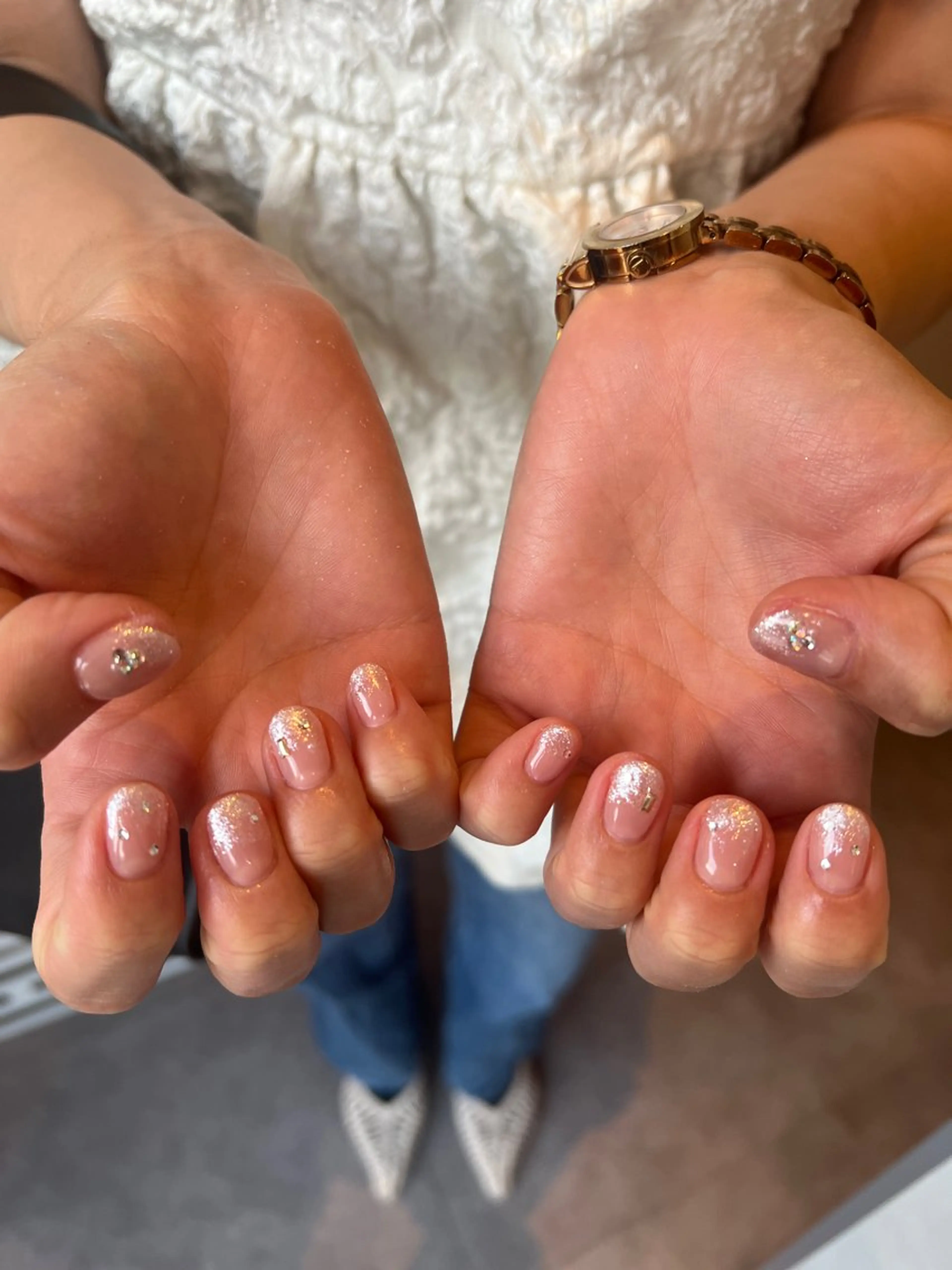 ネイル アートネイル ラメ(グリッター) ラメグラデーション ストーンネイル パラジェル認定サロン　Nail salon ibelu京橋店【ネイルサロン イベル】所属・m🫧 ibelu京橋店のネイルデザイン