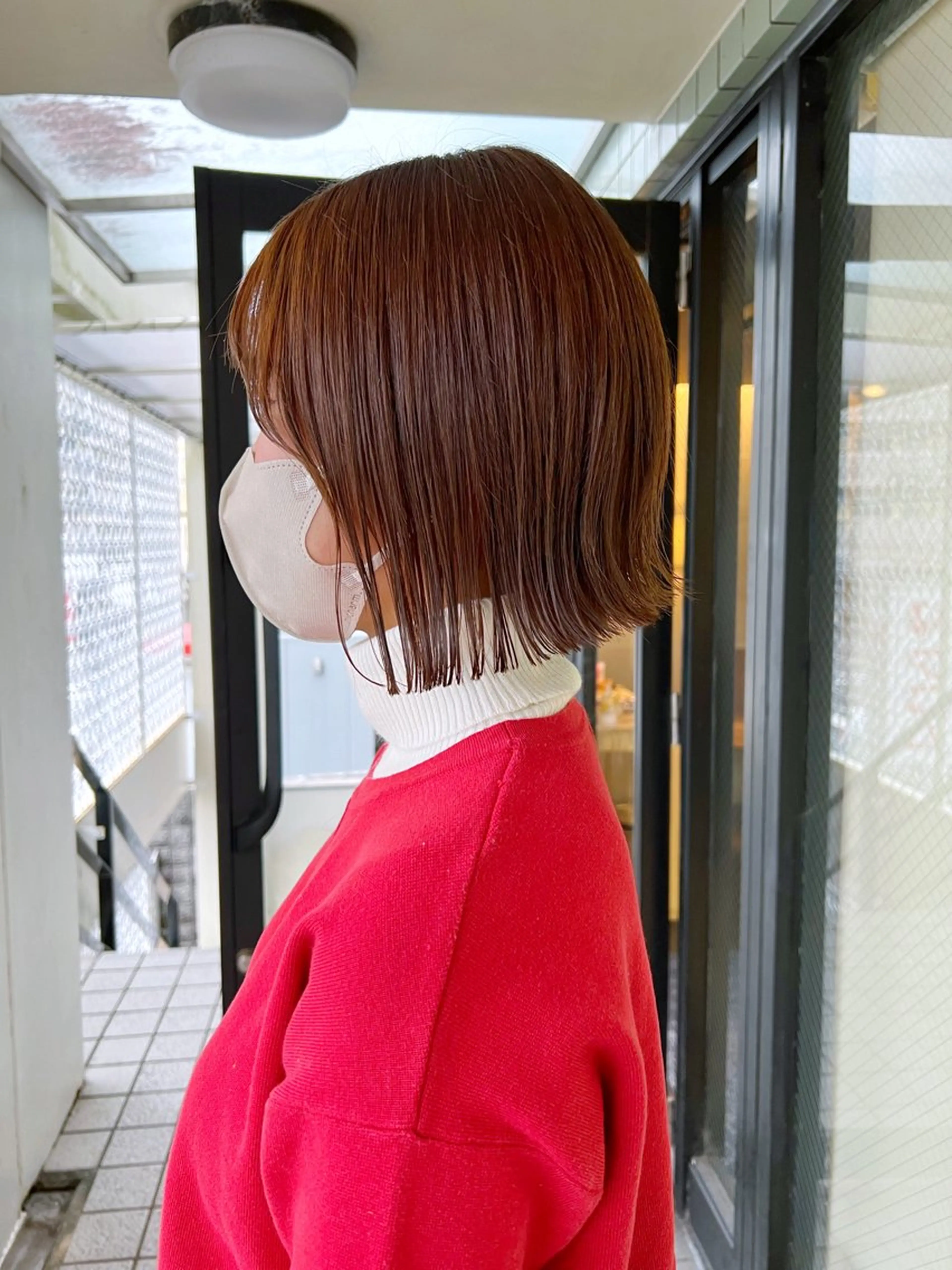 ショート カラー ボブ カット ヘアカラー トリートメント 進 詩織のヘアスタイル