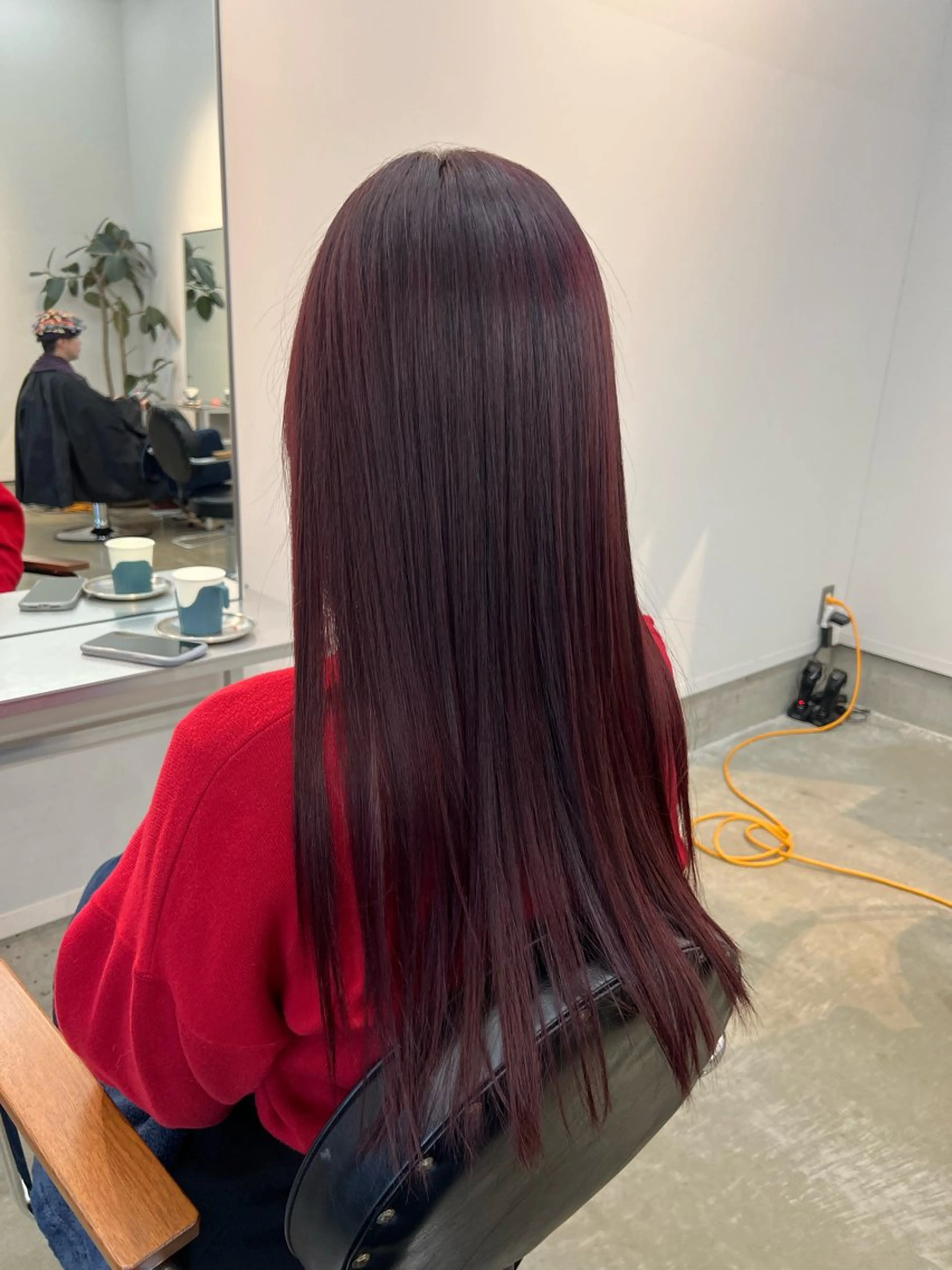 カラー レッドカラー ヘアカラー トリートメント Yuito/カラー/ ブリーチ/ストレートのヘアスタイル