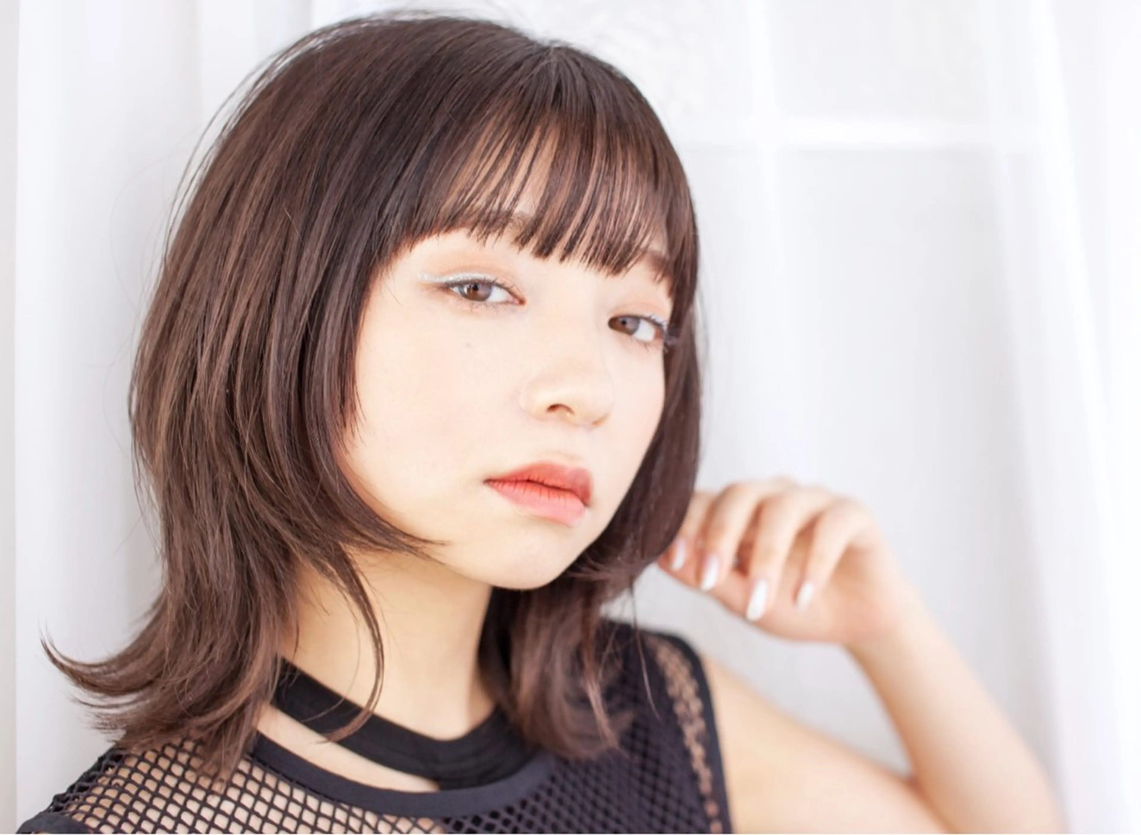 ミディアム minimo Ash 川越　横田のヘアスタイル