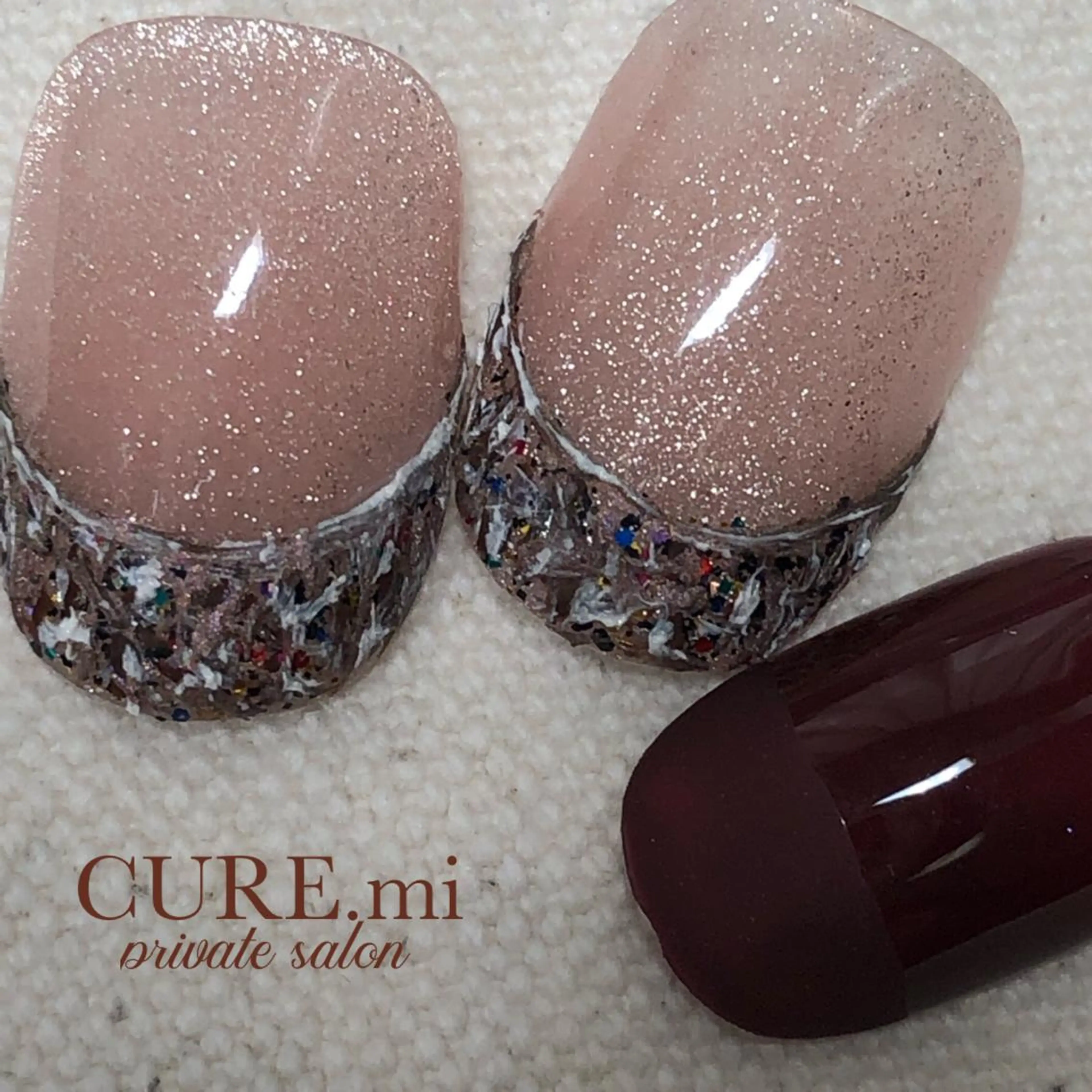 ネイル フレンチネイル ツイードネイル バレンタイン ハンドネイル ハンドケア 伊藤 美香のその他イメージ