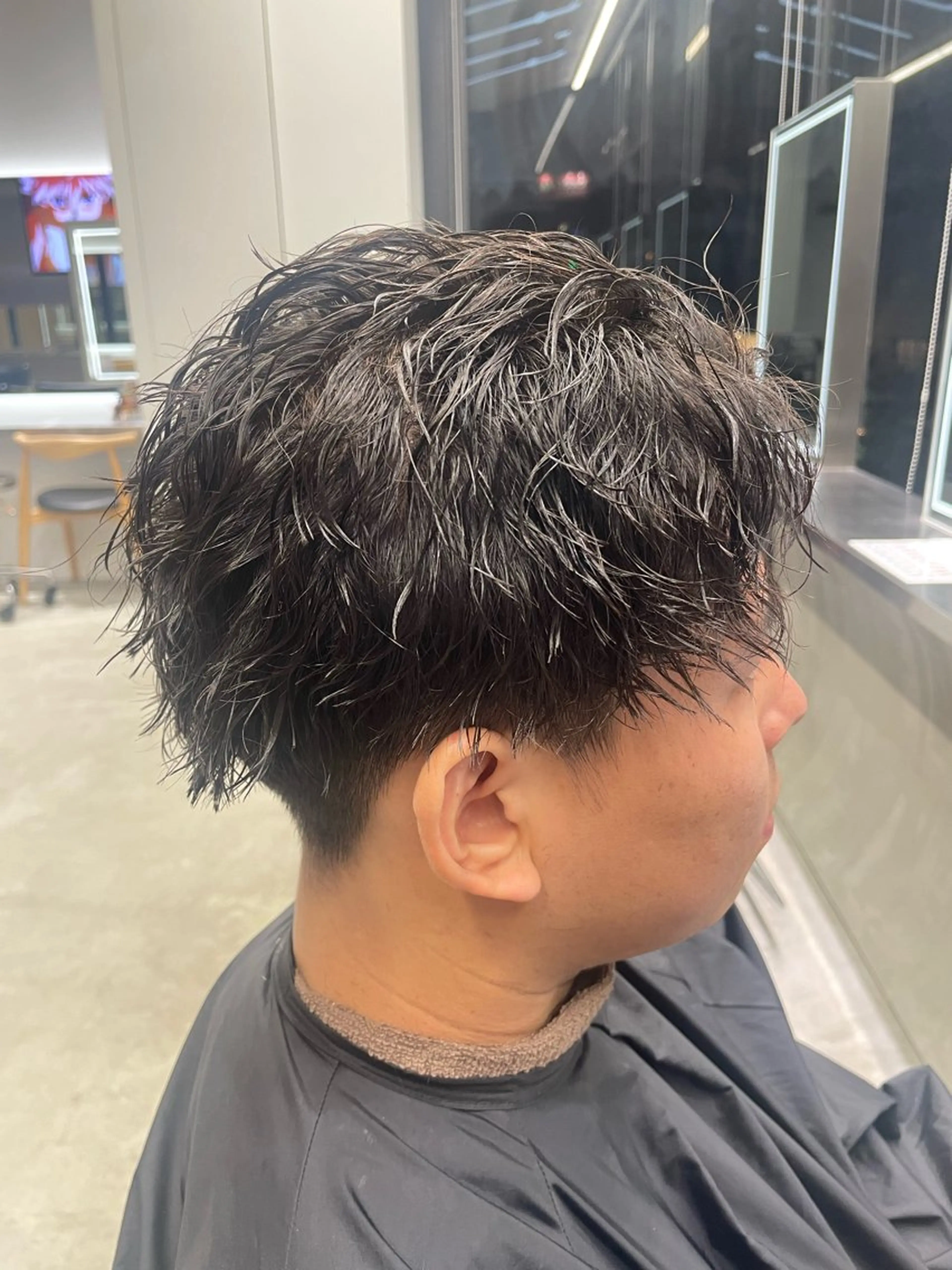 ショート パーマ メンズ フェザーパーマ カルマパーマ メンズパーマ プードルパーマ ツイストスパイラルパーマ カット パーマ fifth天神大名Ⅱ所属・fifth天神 パーマ特化/石橋航海のヘアスタイル