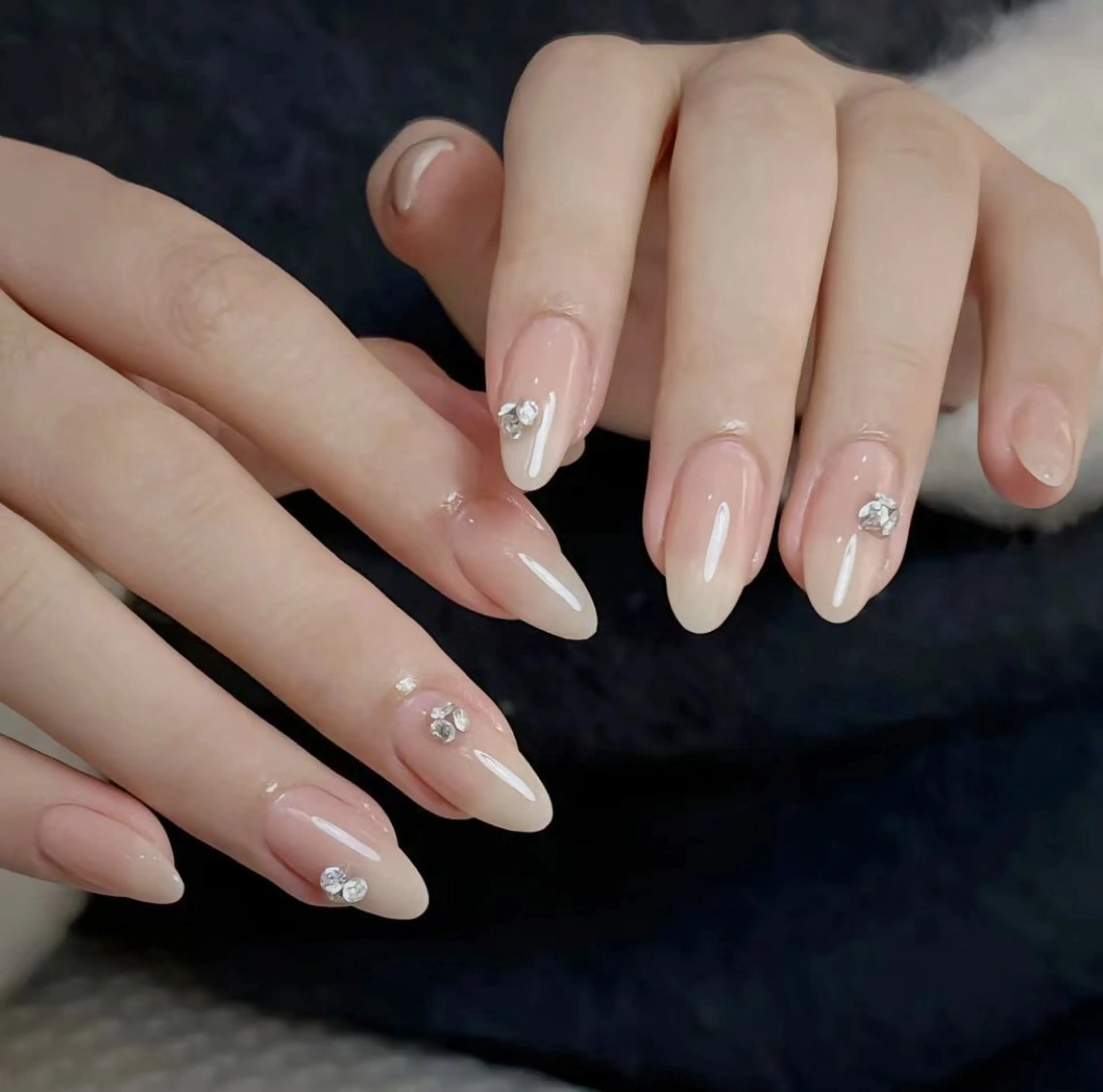 🉐チップ長さ出し💅🏻シンプル持ち込みデザイン💕初回オフ無料の写真