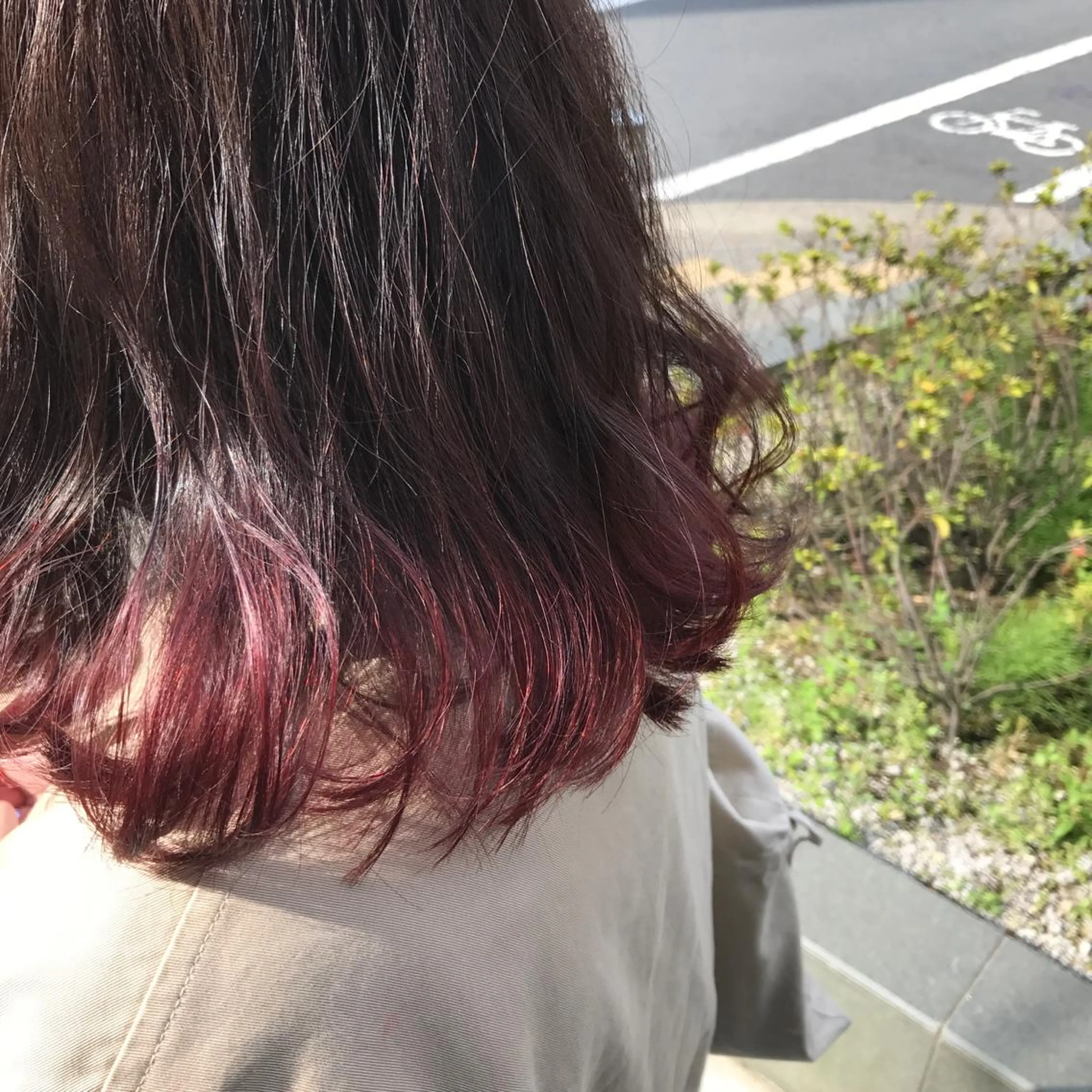 ミディアム ハイライト✖️ 暗髪🤎Nahoのヘアスタイル