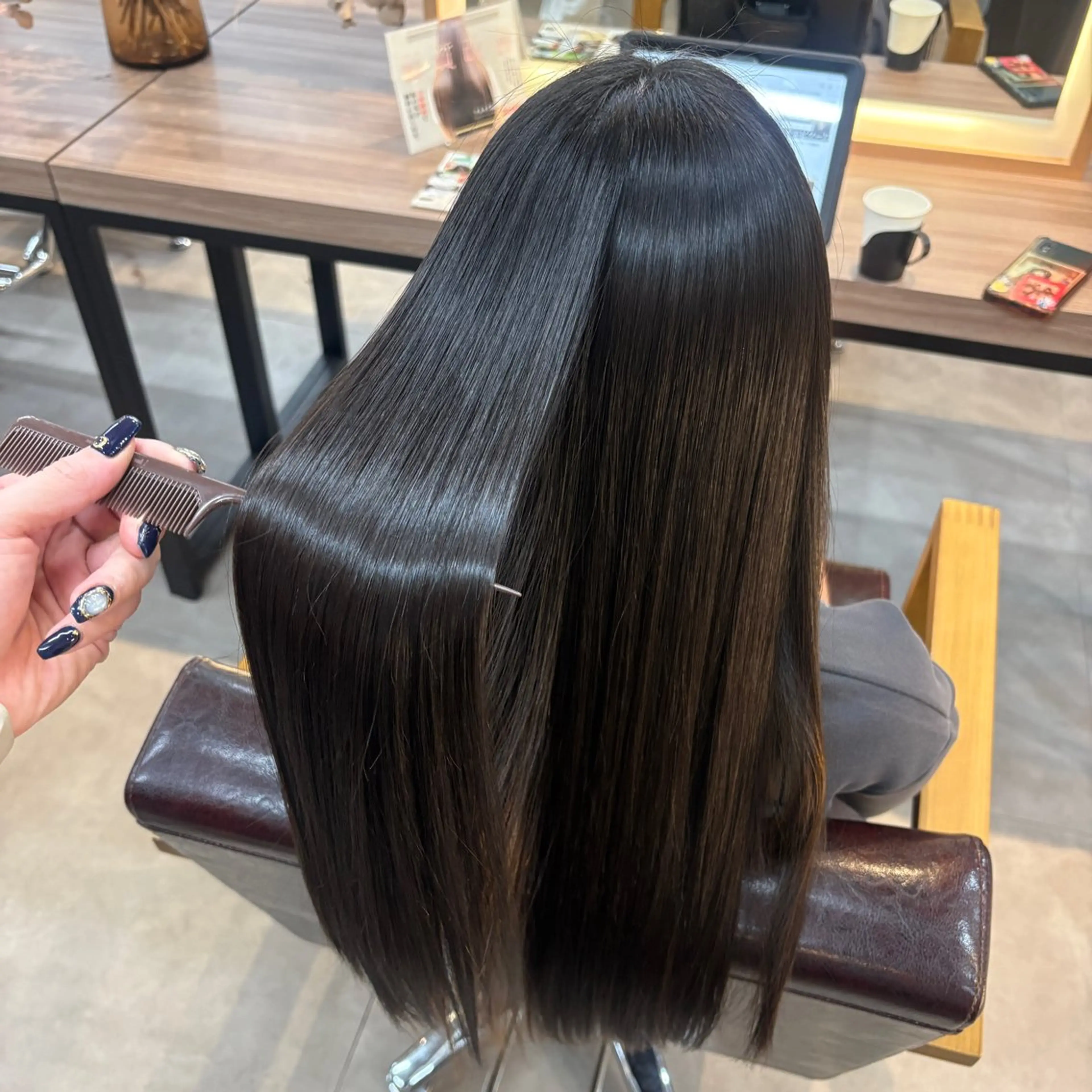 ロング 縮毛矯正 縮毛矯正 髪質改善/縮毛矯正 💜COCORO💜のヘアスタイル