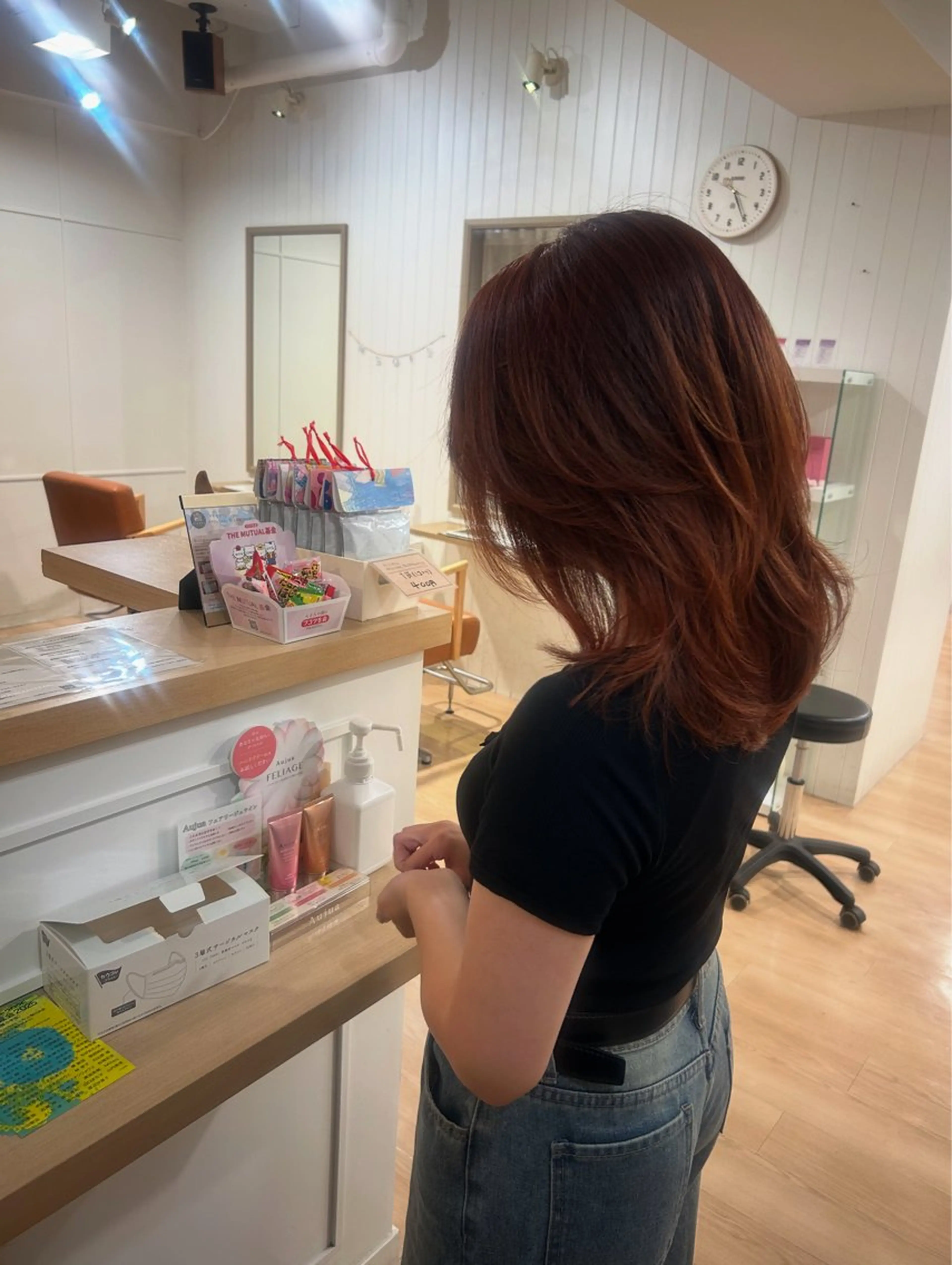 セミロング カラー レイヤーカット/髪質 改善✨/藤田侑花のヘアスタイル