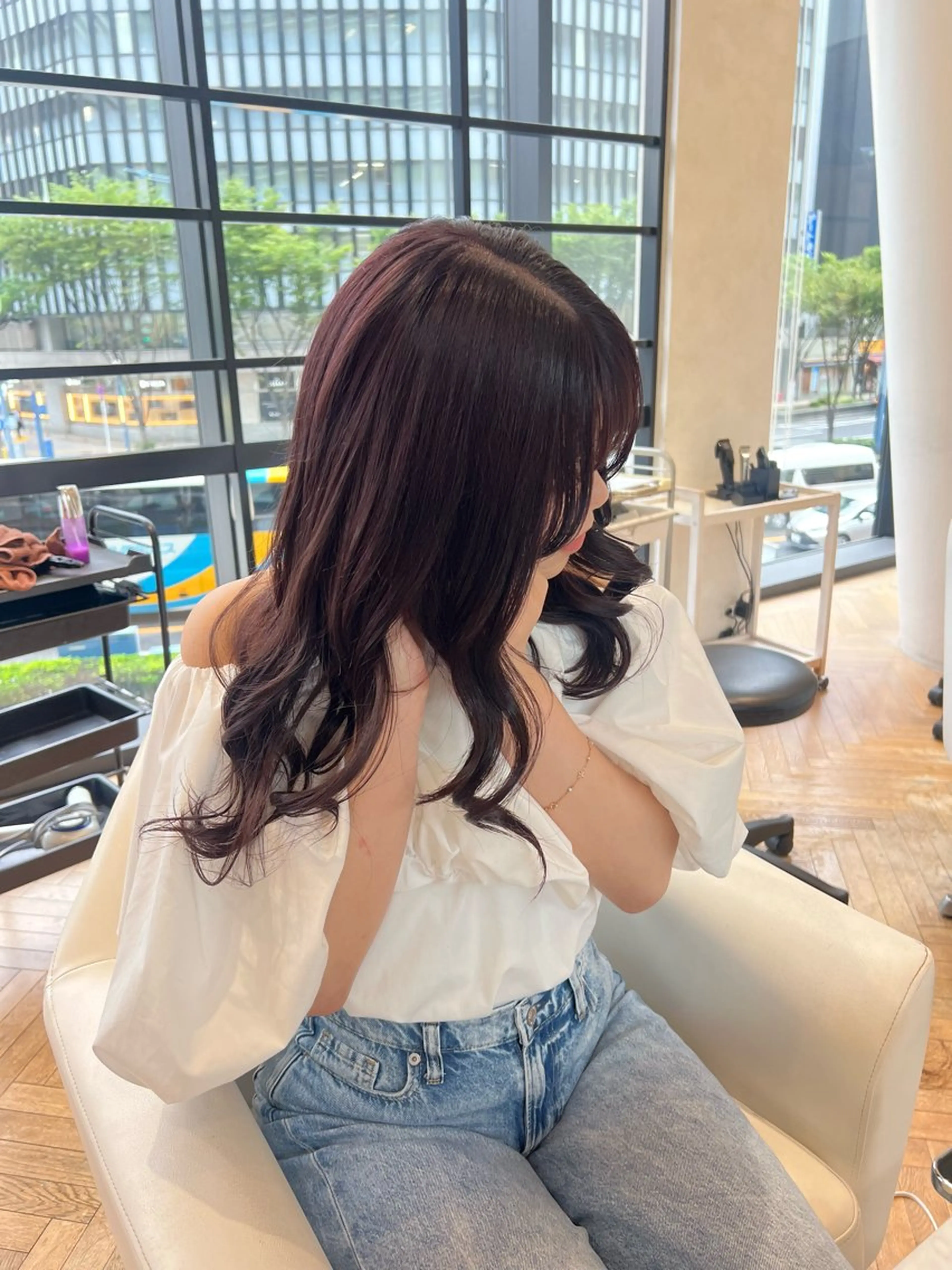 ロング カラー ラベンダーカラー 似合わせ/レイヤー 💟SAEのヘアスタイル