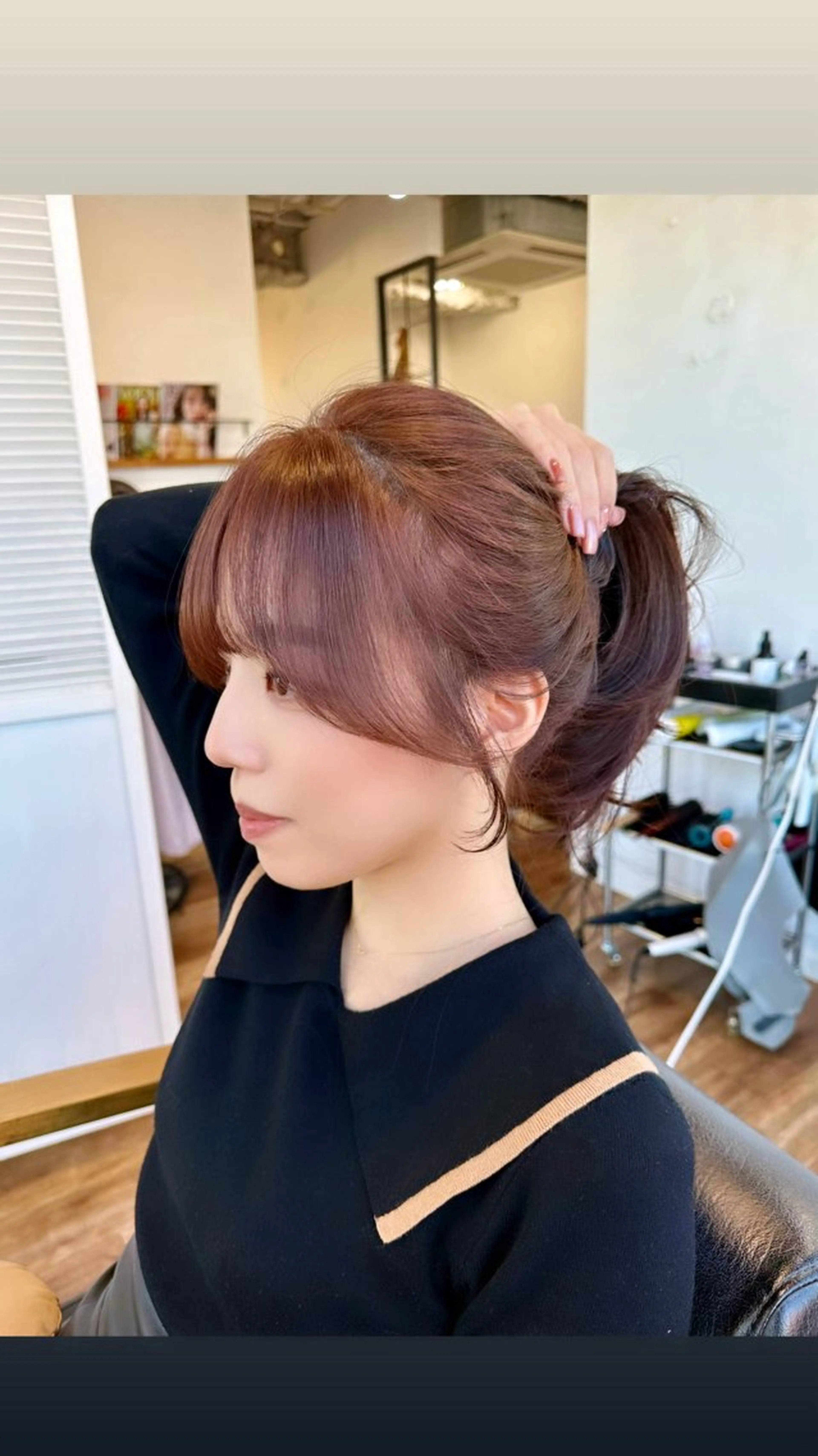 ミディアム 顔周りカット レイヤー/顔周り 田山　穂波のヘアスタイル