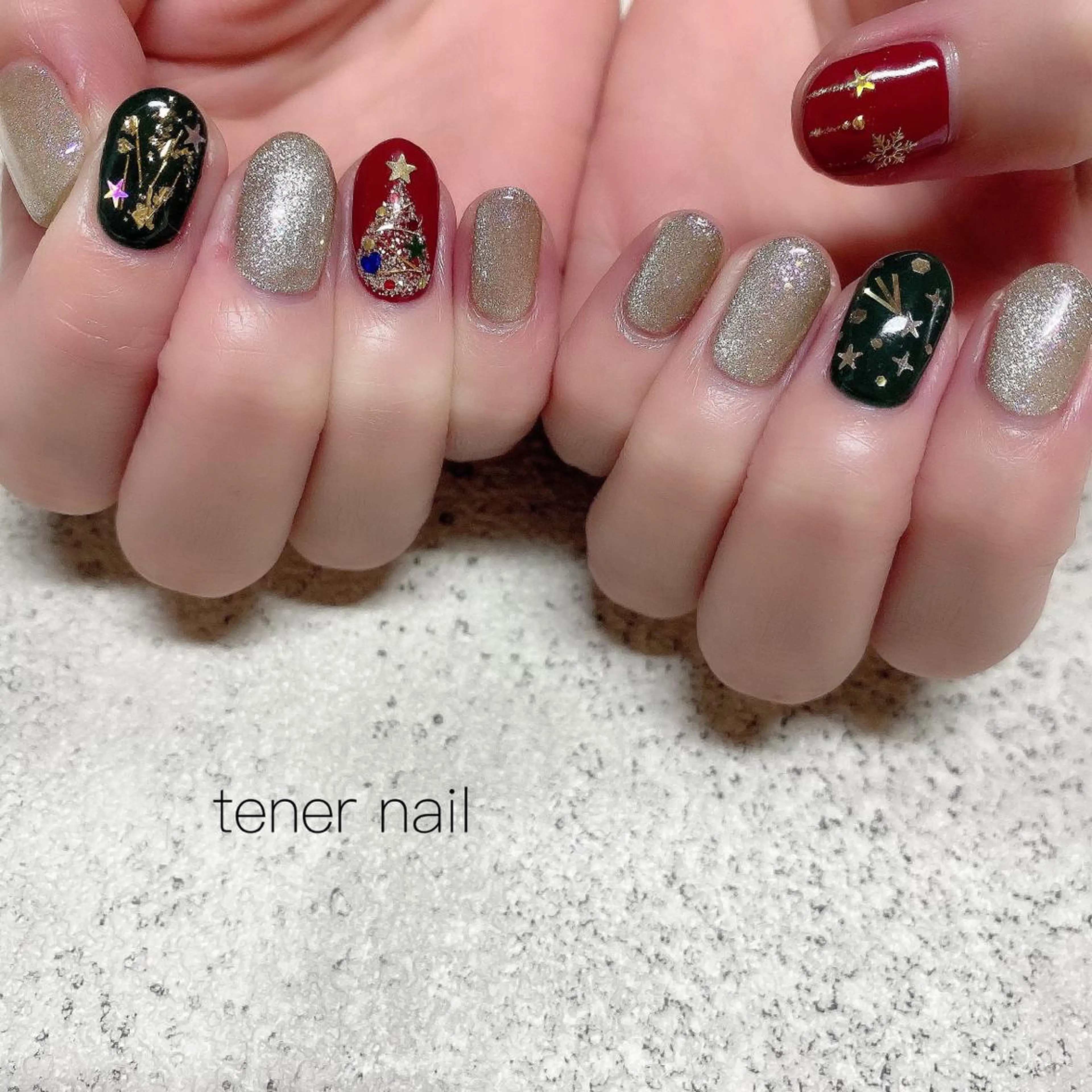 ネイル 冬ネイル クリスマス tener  nail  テネルネイル所属・テネルネイル tener nailのネイルデザイン