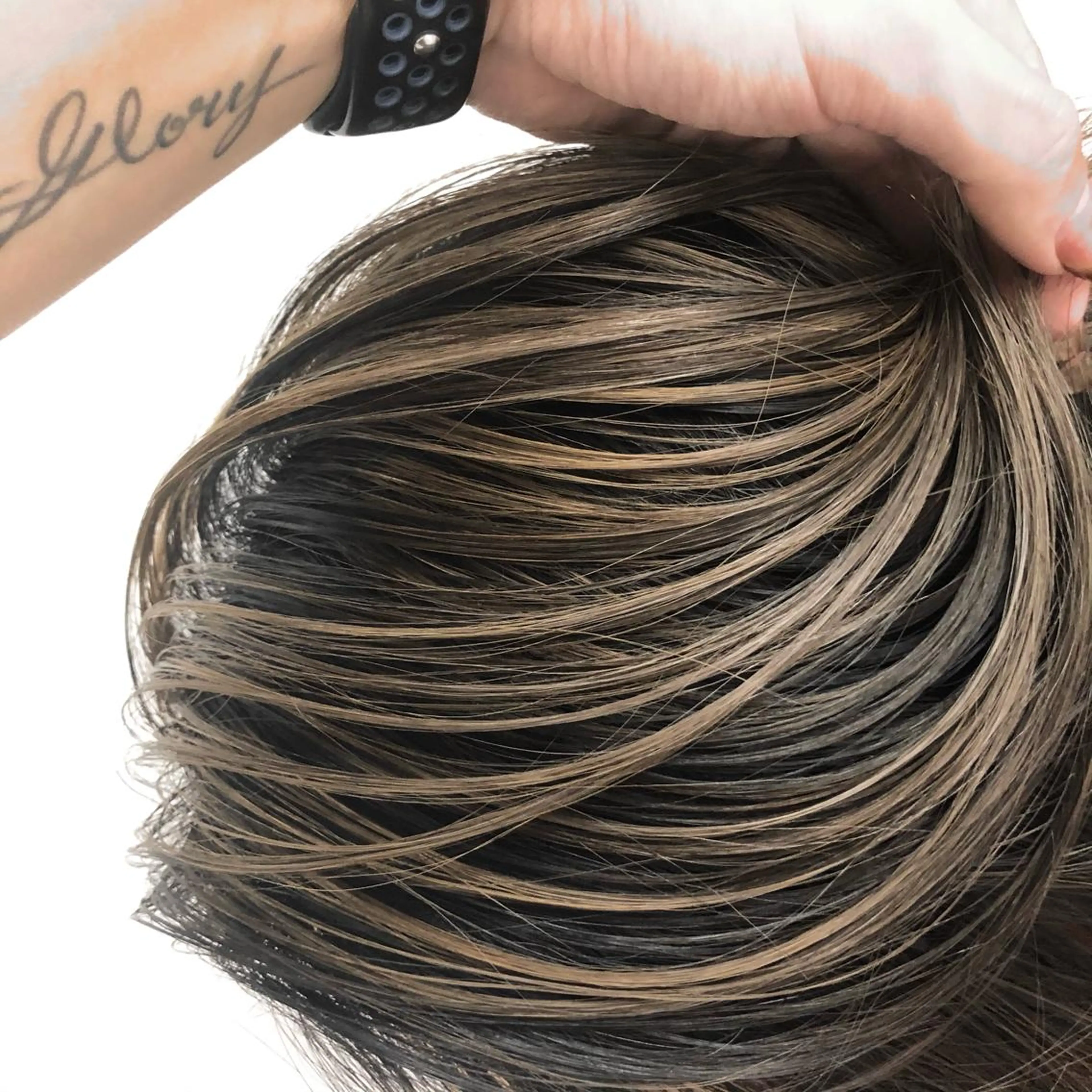 ショート カラー ヘアアレンジ バレイヤージュ デザインカラー ハイライトカラー 外国人風カラー ハイライト アンドウ ユウ/ レイヤーカット/韓国のヘアスタイル