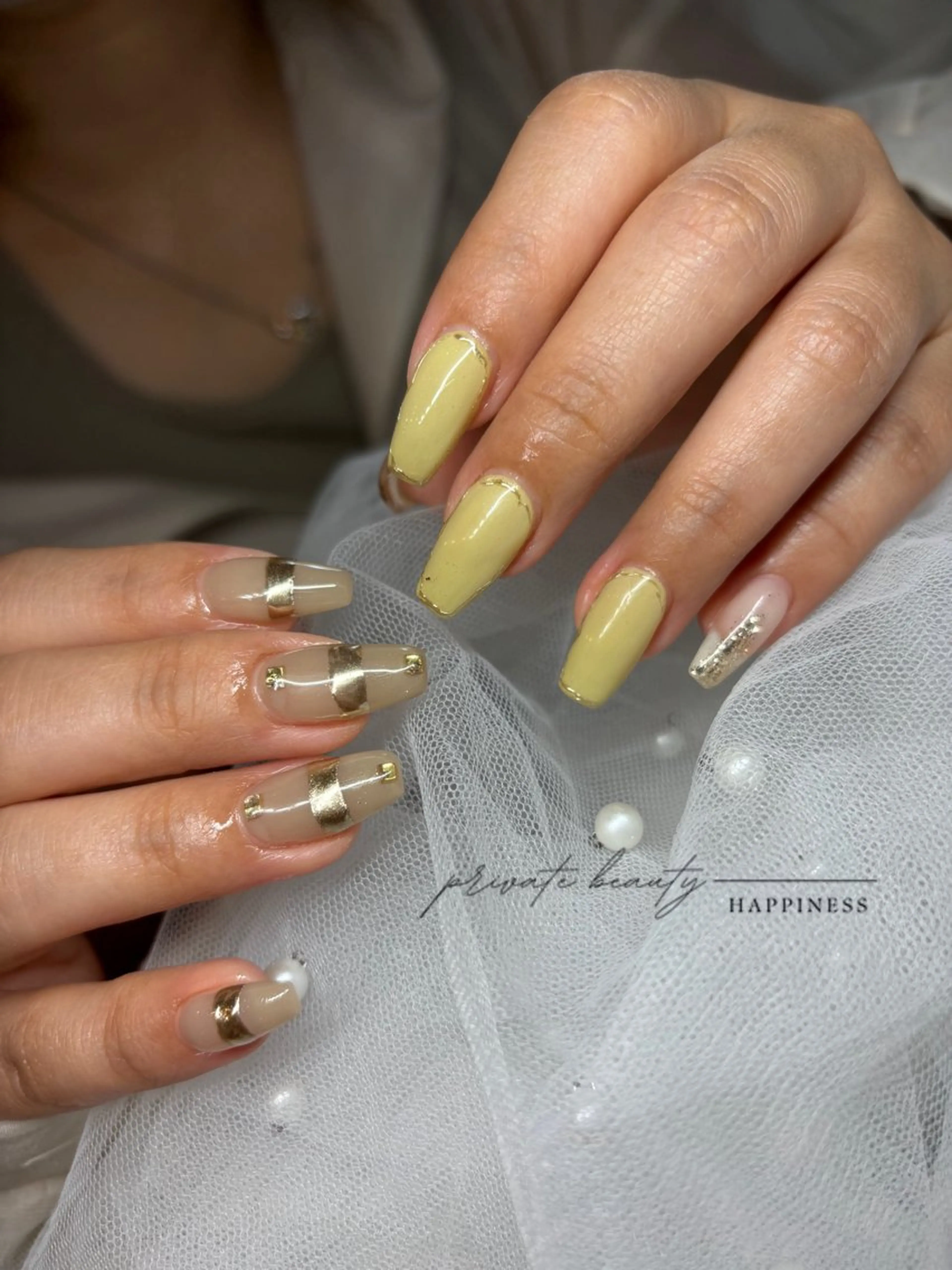 ネイル アートネイル ジェルネイル ロングネイル ニュアンスネイル スカルプネイル happiness nailのネイルデザイン