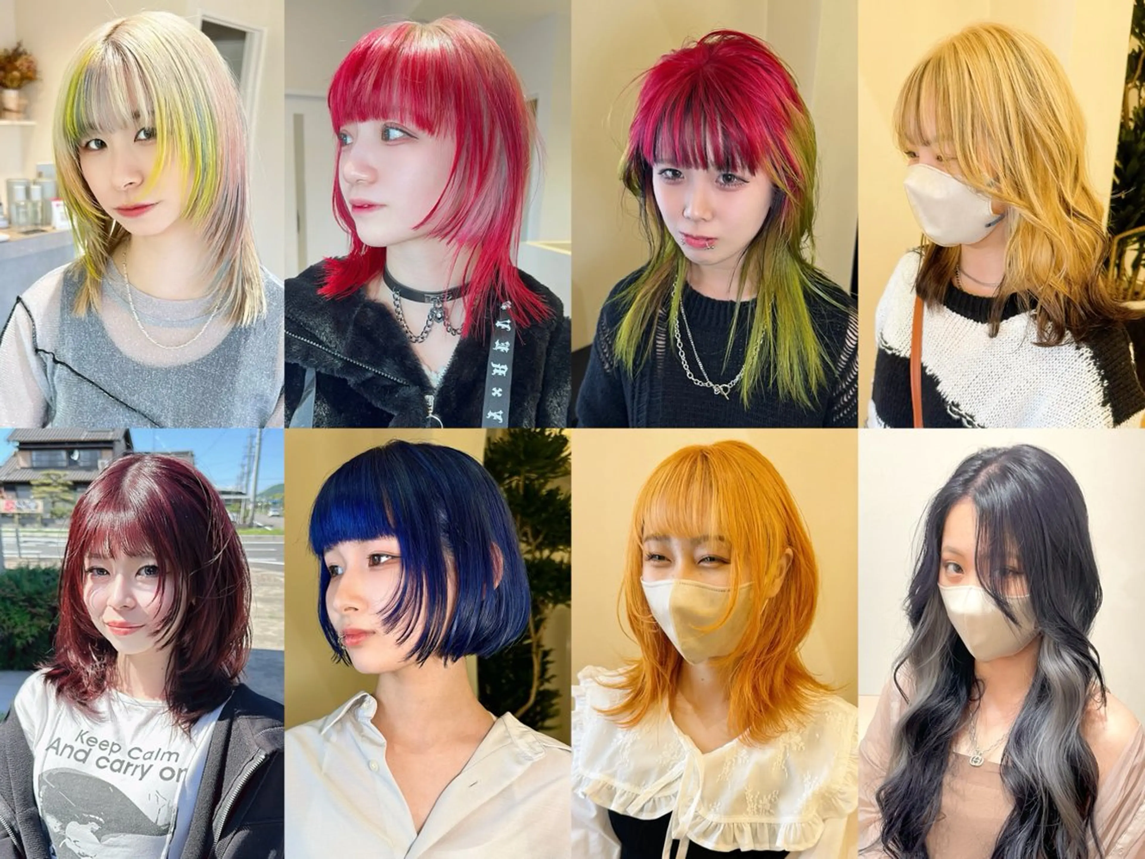 セミロング カラー カット ヘアカラー トリートメント ダメージレスブリーチ HIROSHIのヘアスタイル