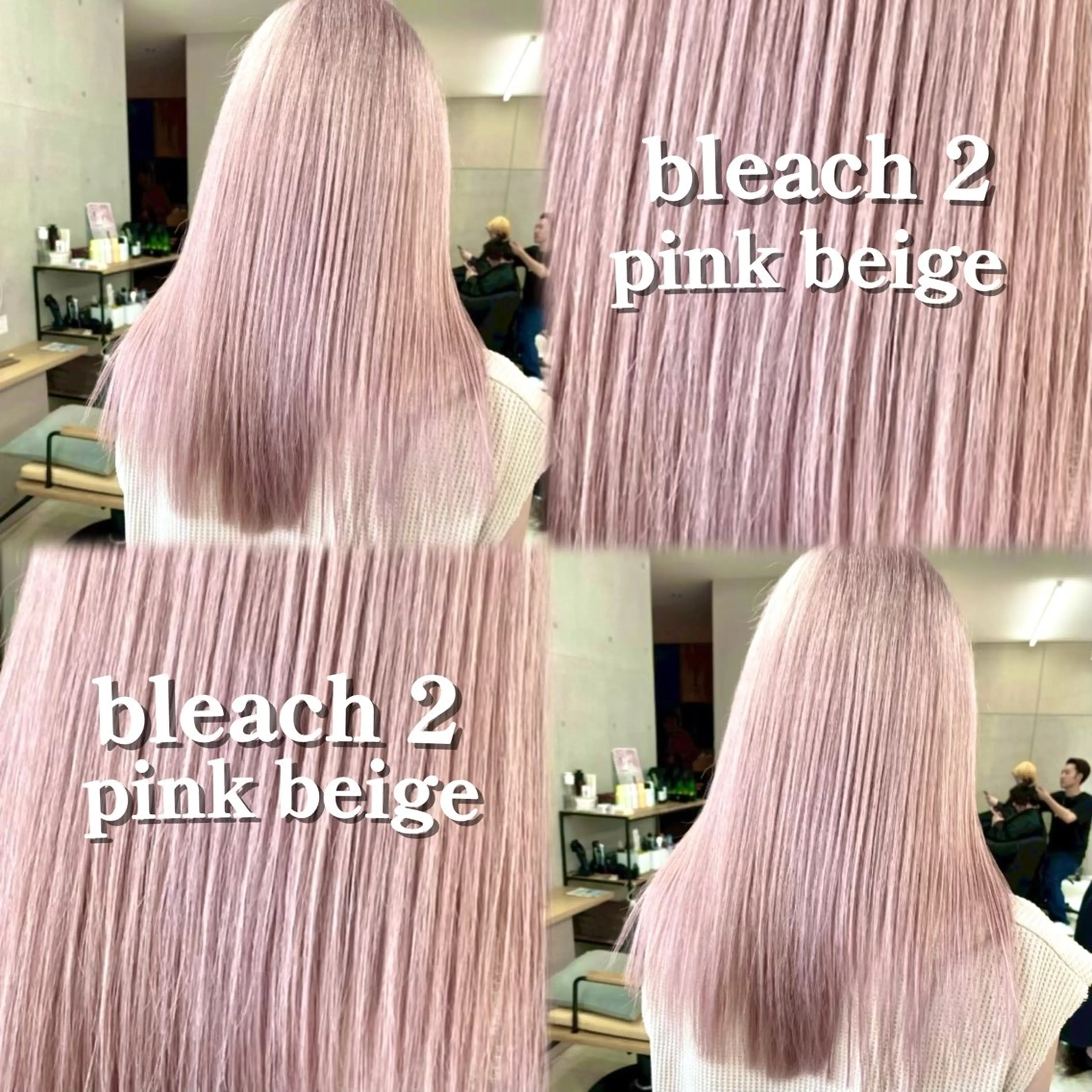 ロング カラー ピンクカラー カット ヘアカラー トリートメント ハイトーン/横浜 /伊藤　怜のヘアスタイル