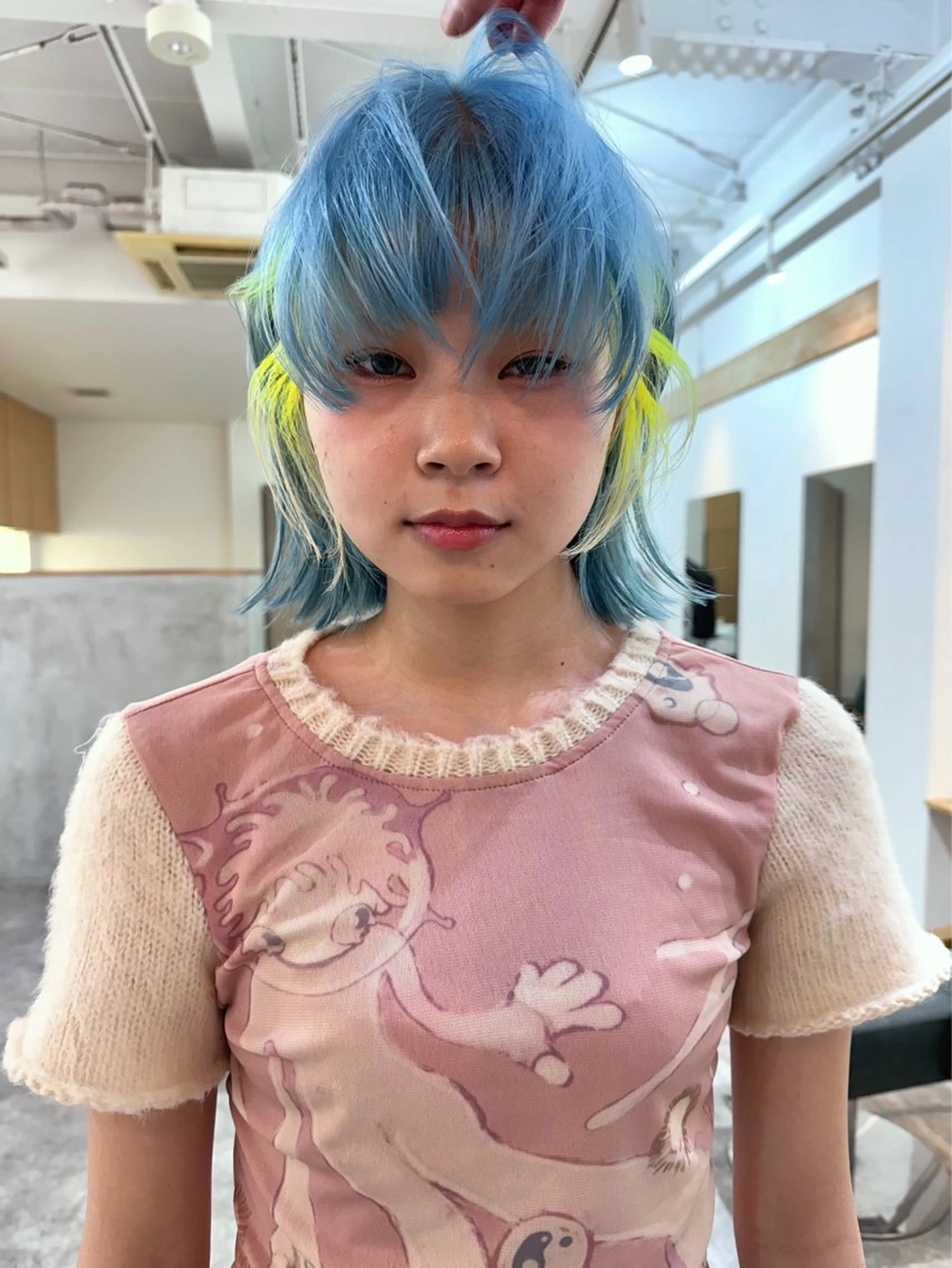 ショート カラー ヘアアレンジ 丸山渉/パーマ エフェクトブリーチのヘアスタイル