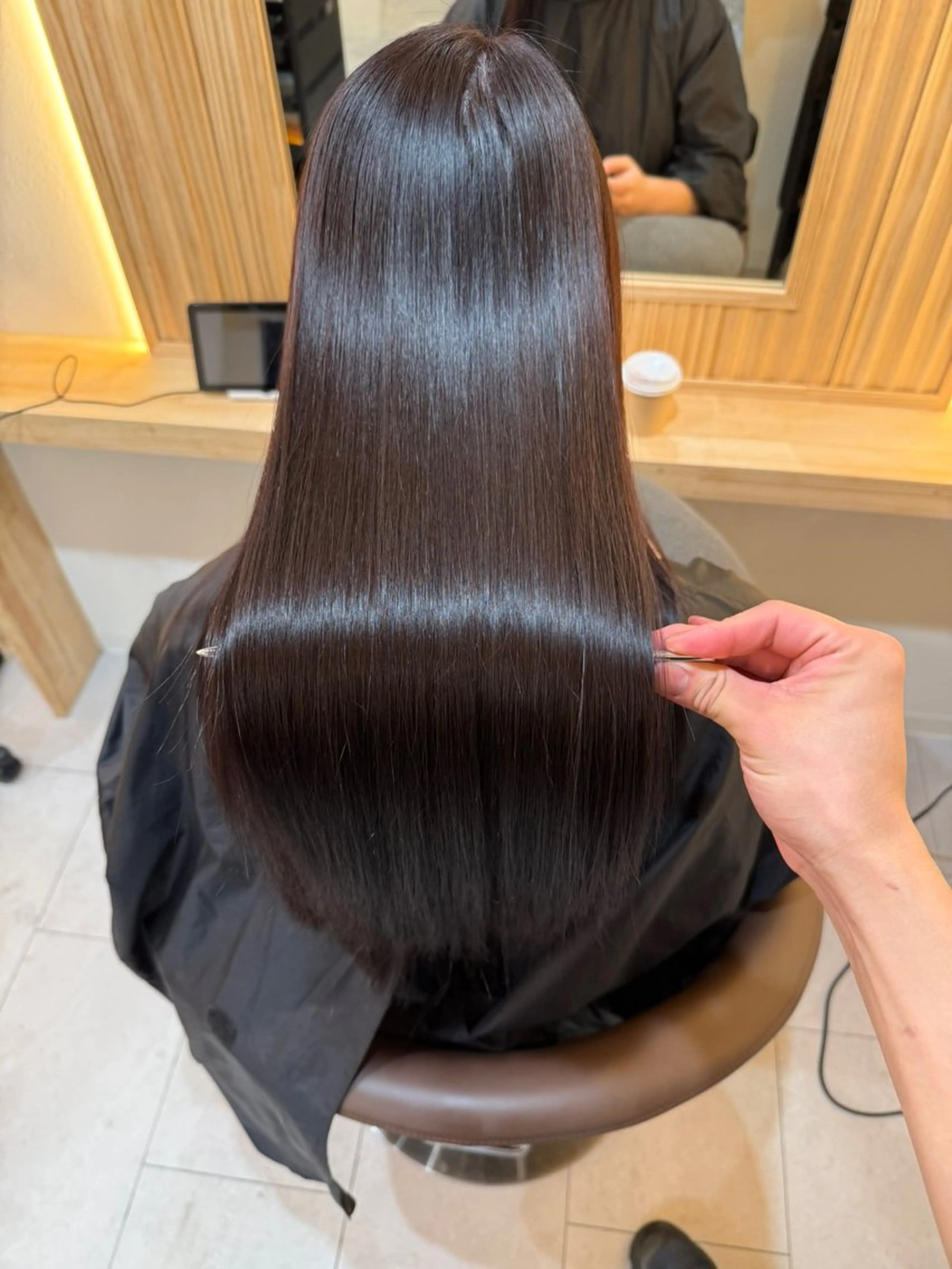 ロング 伸ばしかけ 縮毛矯正 attrait南堀江所属・KAISEI髪質改善 /縮毛矯正のヘアスタイル