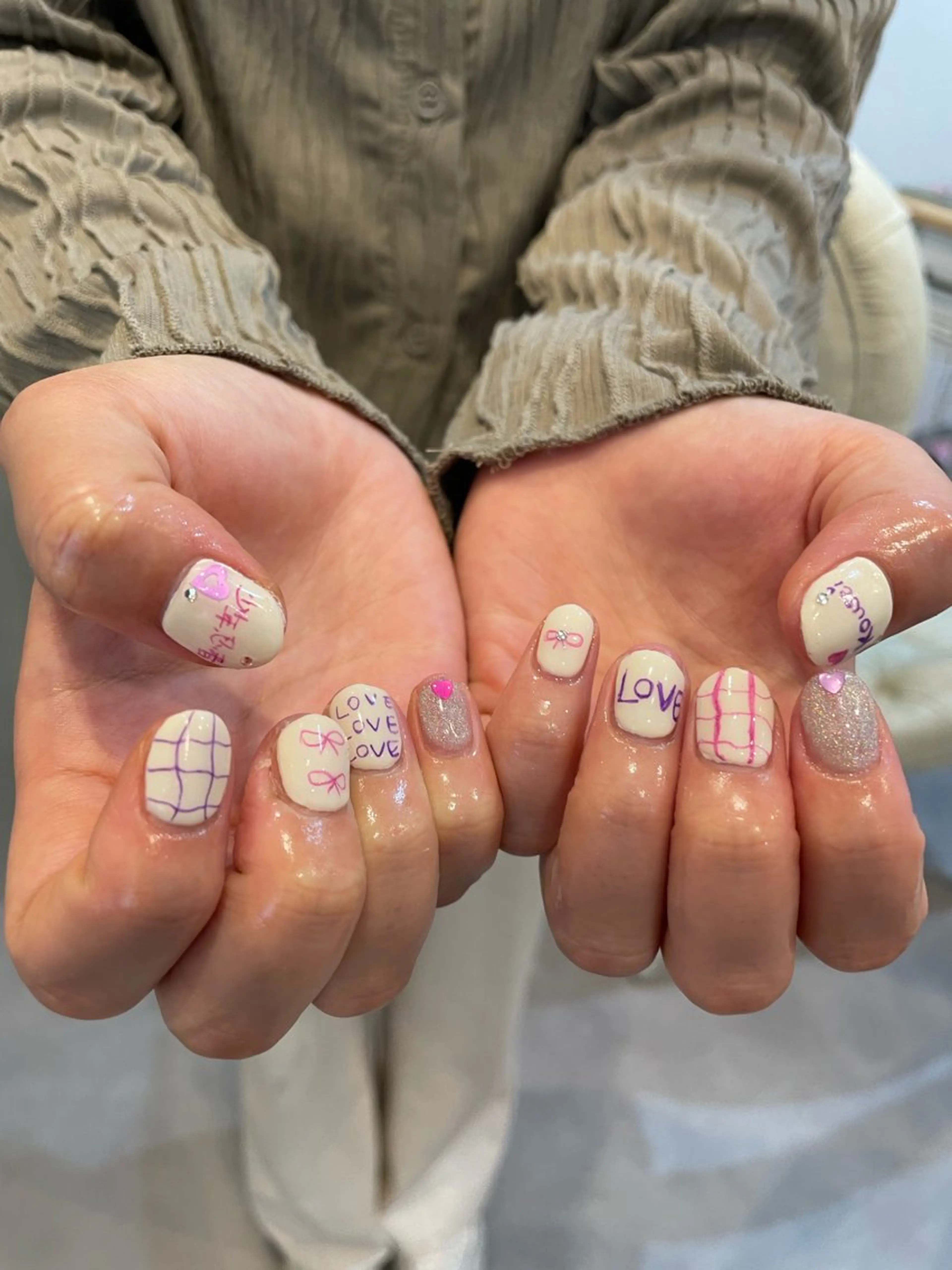 ネイル 束感まつ毛/ネイル/ LED♥KIRARAのマツエク・マツパデザイン