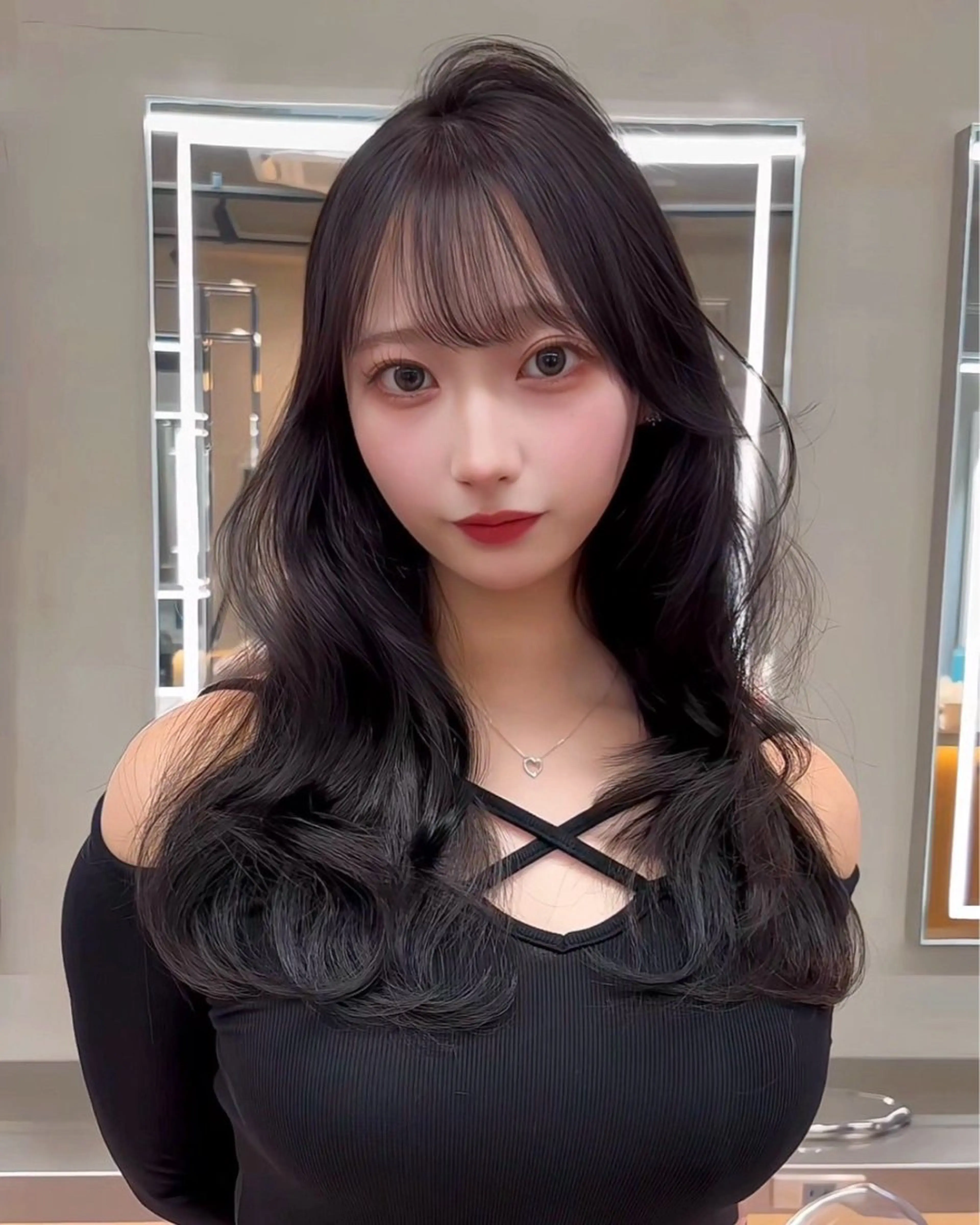 ロング カラー ヘアカラー トリートメント Lond mare レイヤーカット/韓国のヘアスタイル