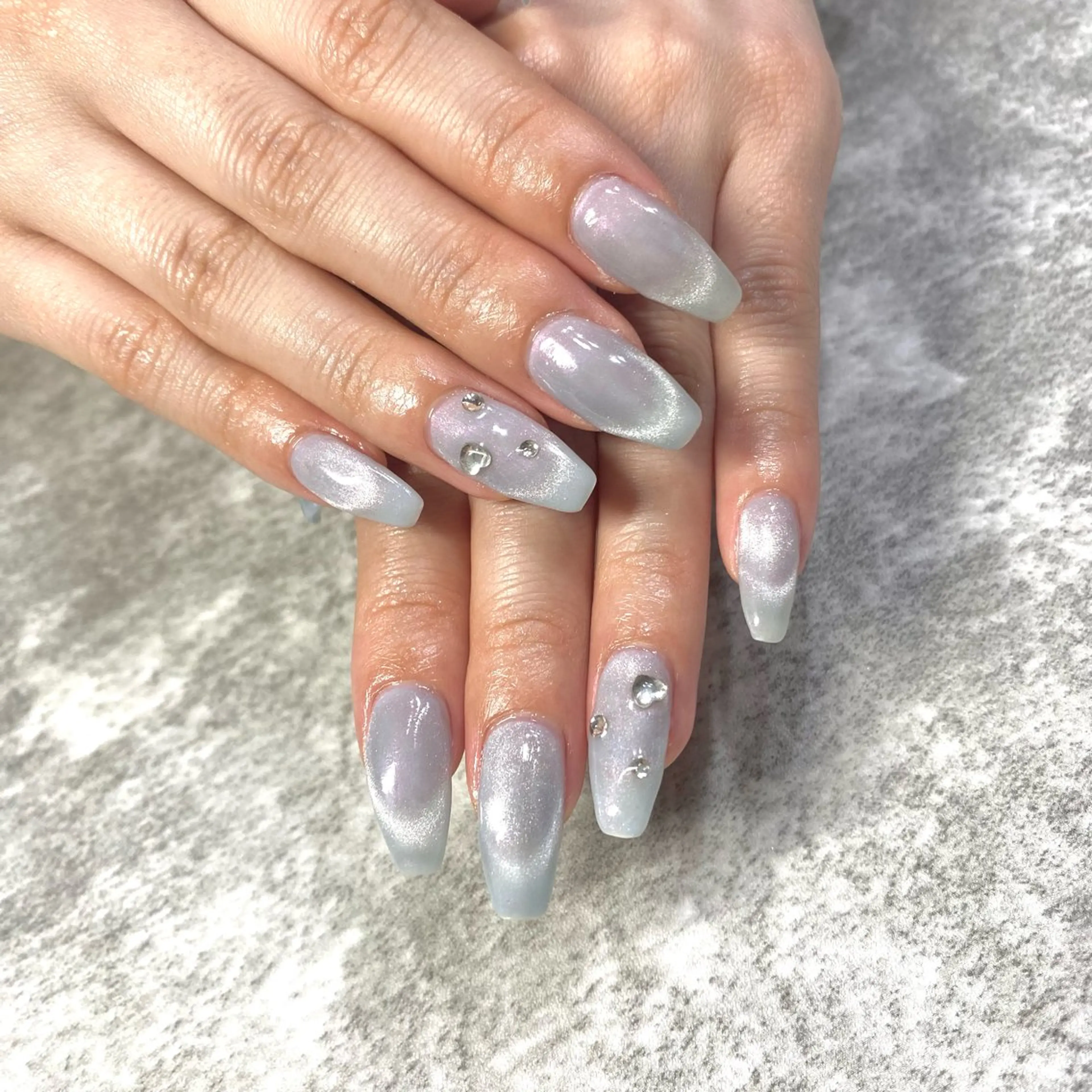 ネイル フレンチネイル マグネットネイル マグネットフレンチ ★Rinail... .のネイルデザイン