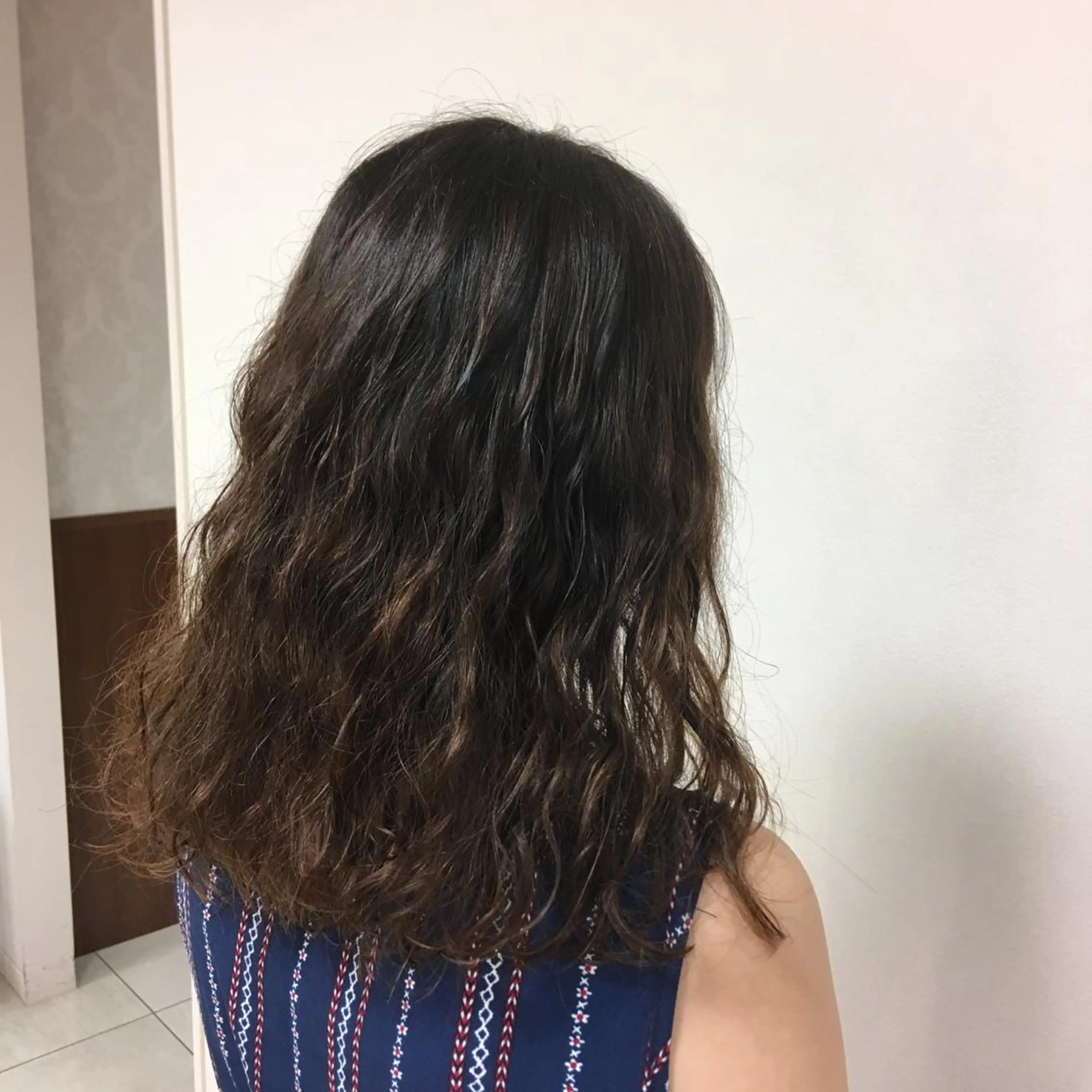 セミロング パーマ ヘアアレンジ カット パーマ トリートメント 【Sweep】おじま のぞみのヘアスタイル