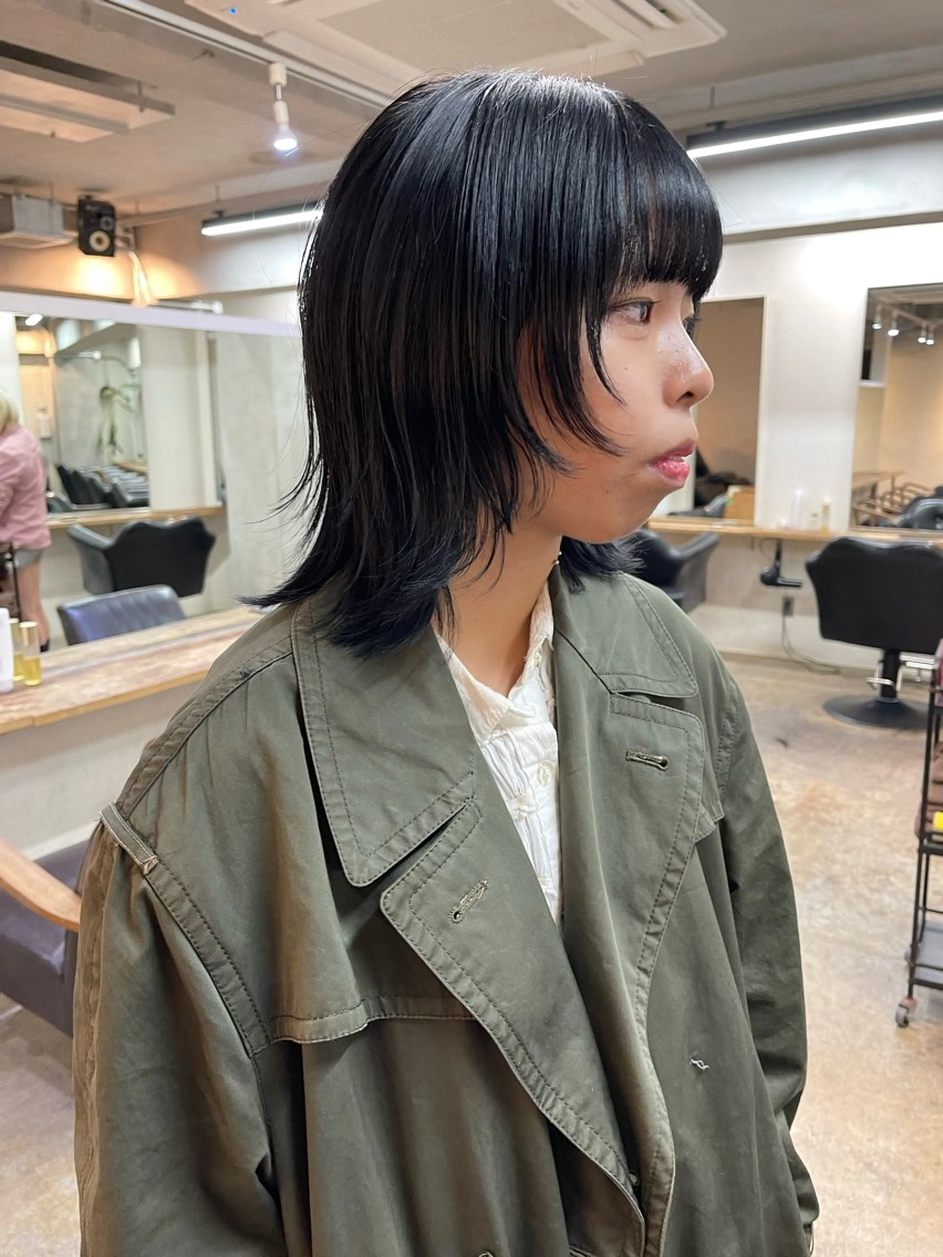 ミディアム カラー カット ヘアカラー トリートメント ヘアセット 安部佑哉/ハイトーン /レイヤー/グランジのヘアスタイル