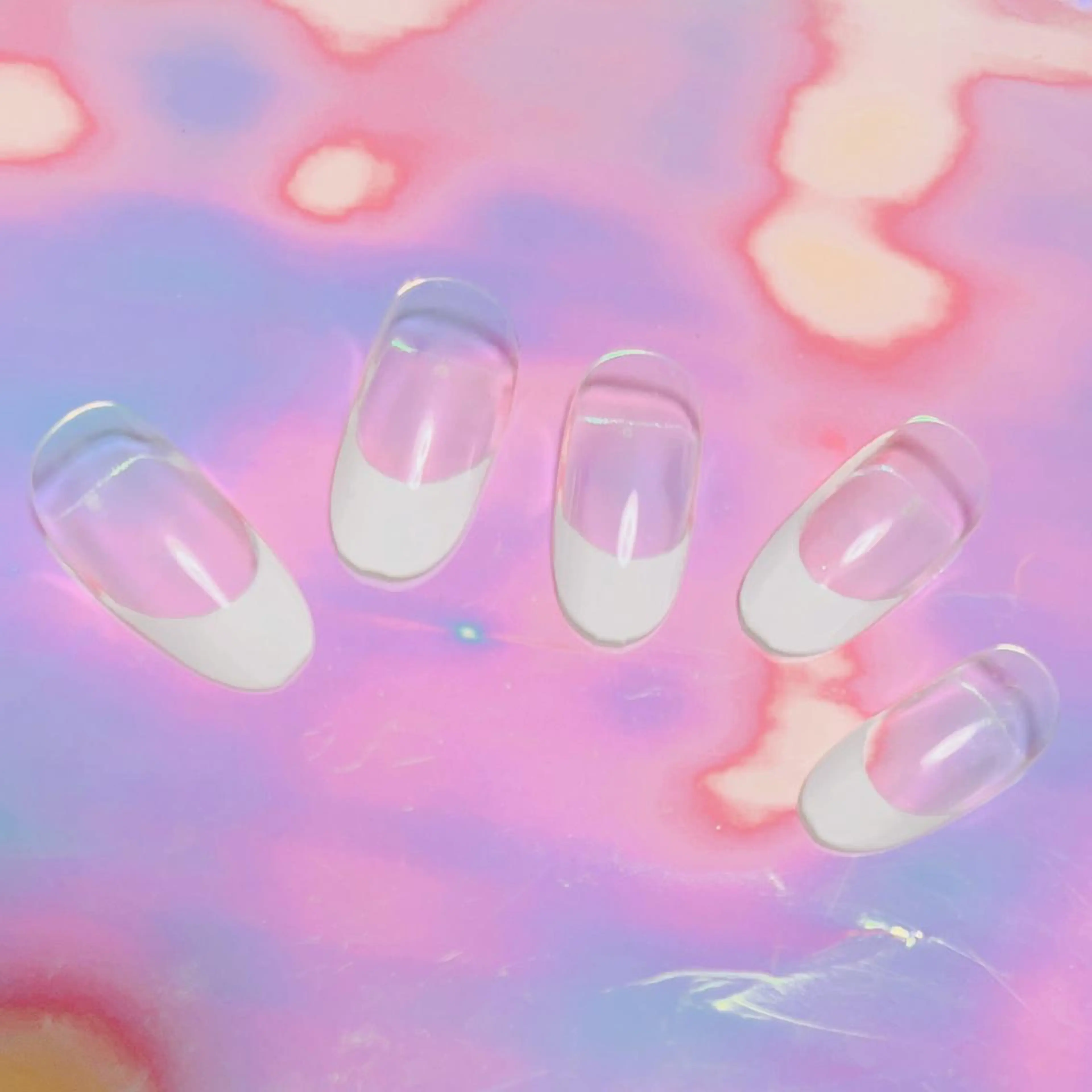 ネイル アートネイル フレンチネイル シンプルネイル ハンドネイル セプトネイル西大寺店 香取のネイルデザイン