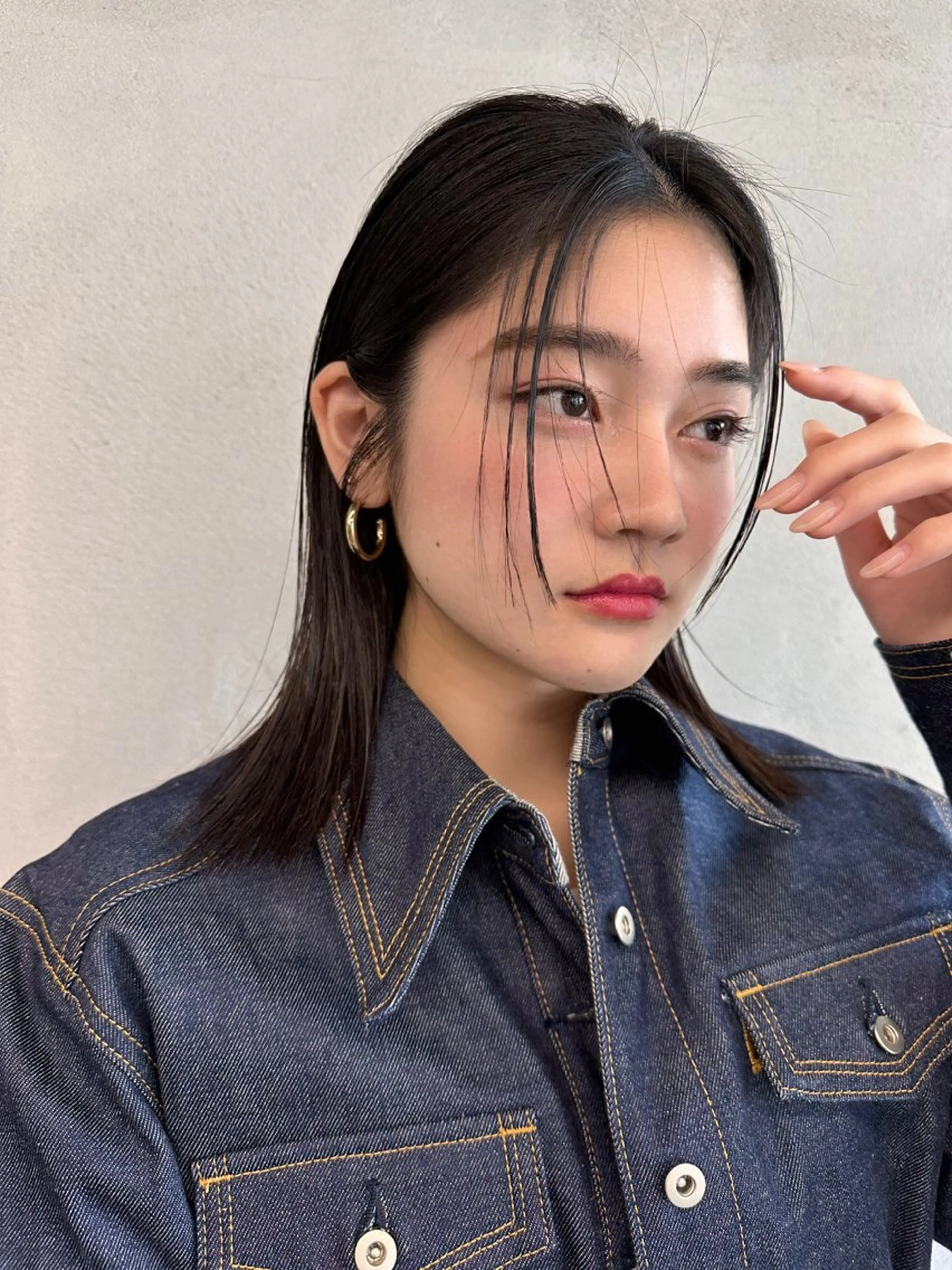 ミディアム カラー パーマ ヘアアレンジ メンズ キッズ ストレートパーマ #tag 稗田綾加のヘアスタイル