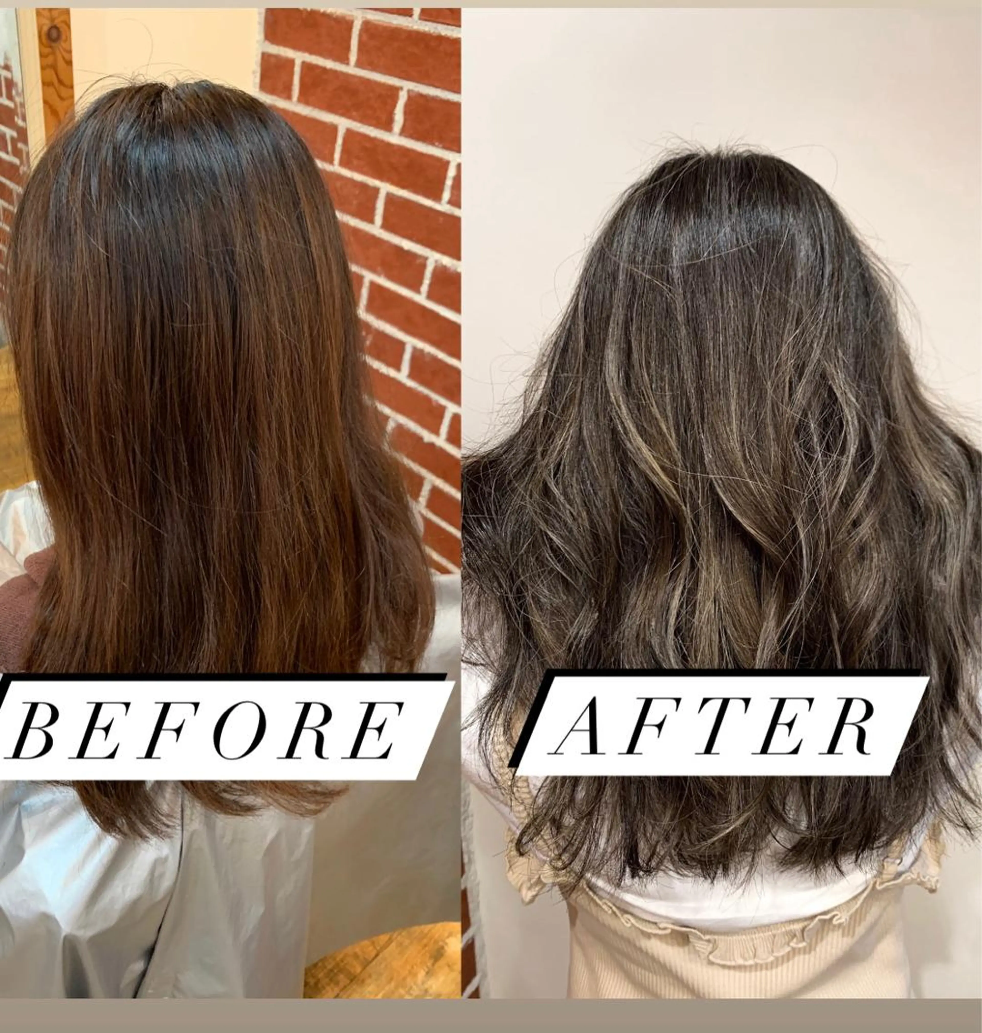 セミロング カラー ヘアカラー トリートメント 岡崎勇人/レイヤー/ 韓国/ケラチンTRのヘアスタイル