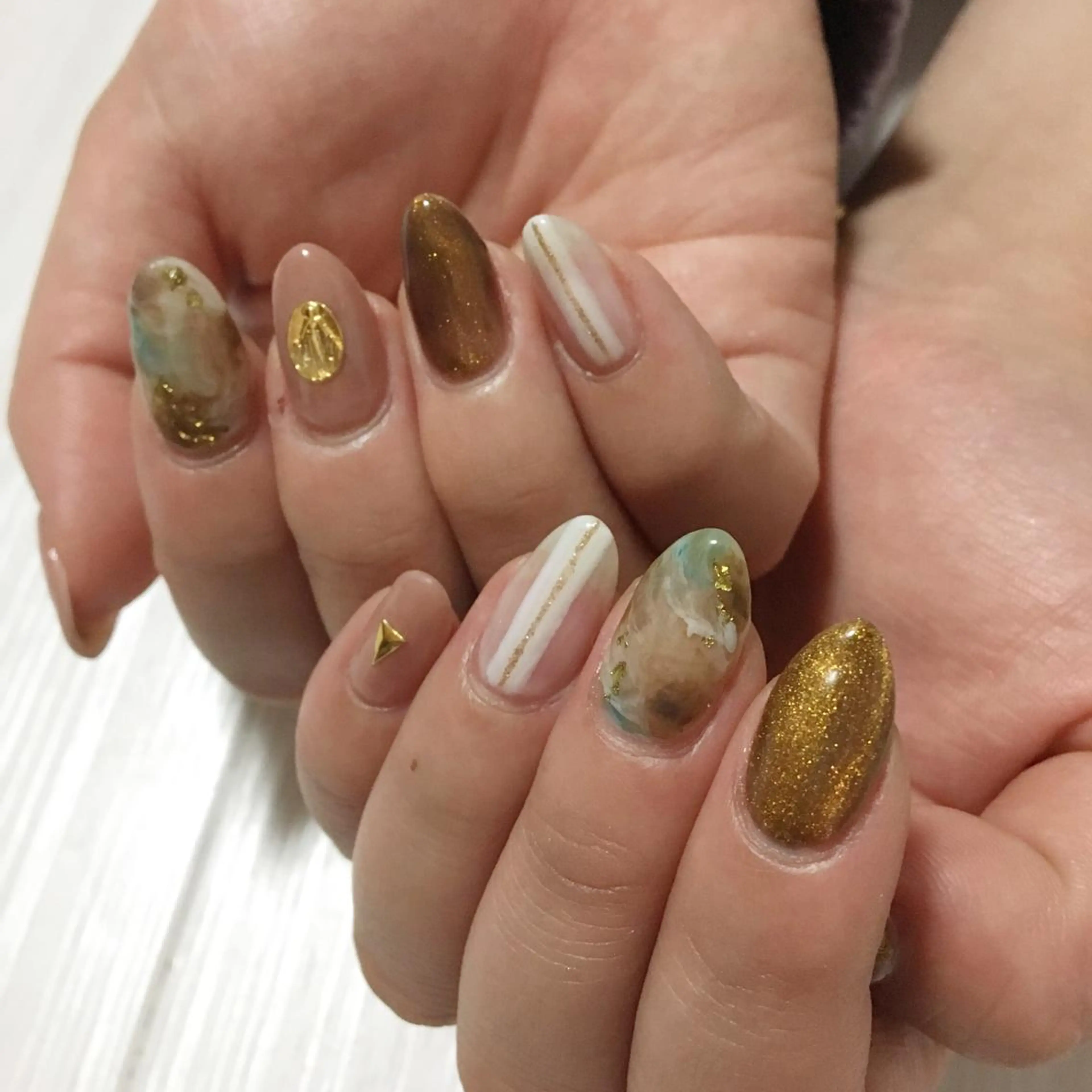 ネイル 大理石ネイル(マーブル) Colorer ☆のネイルデザイン