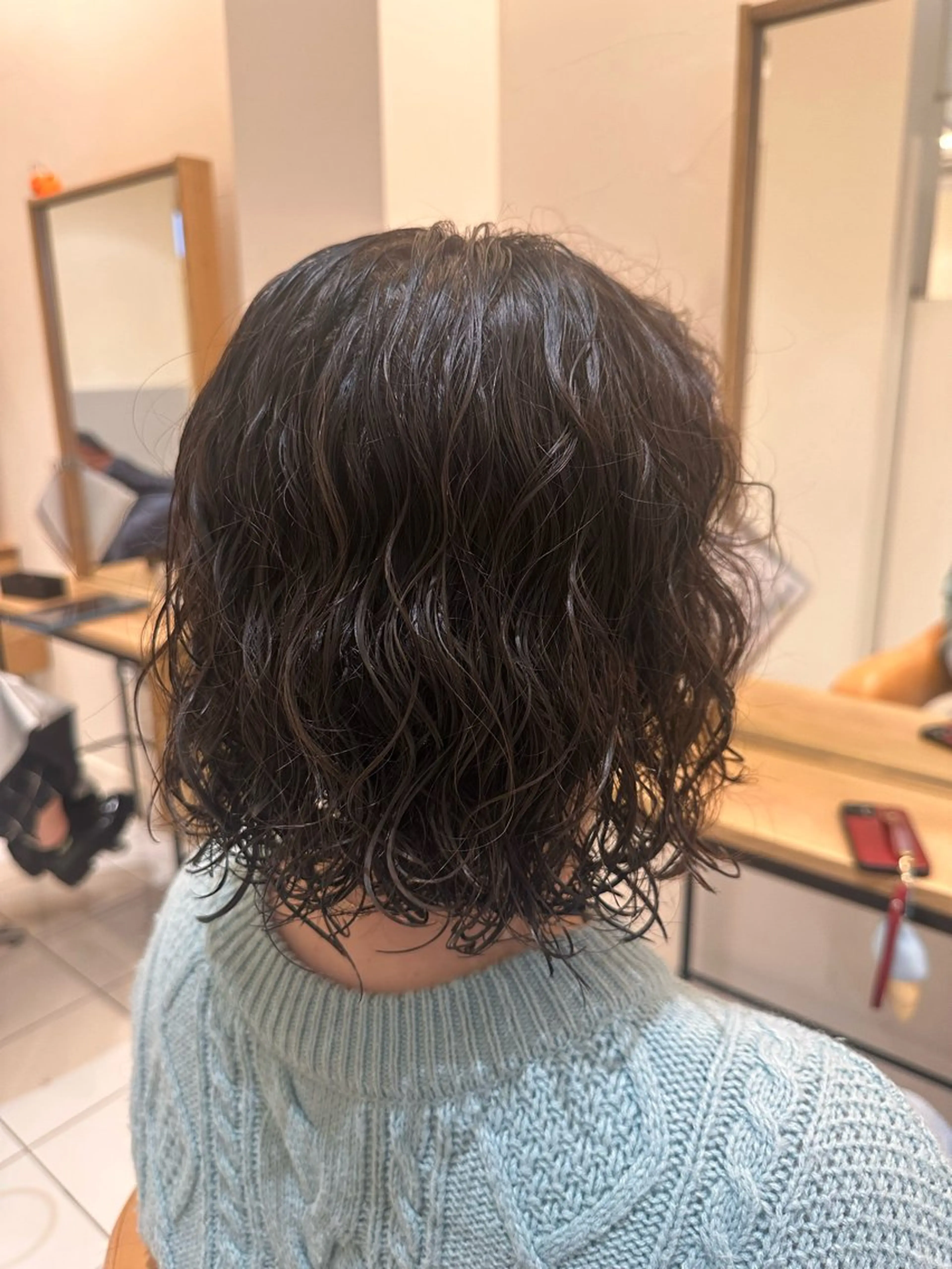 ショート パーマ ボブ レイヤーカット/韓国 🇰🇷mai💕のヘアスタイル