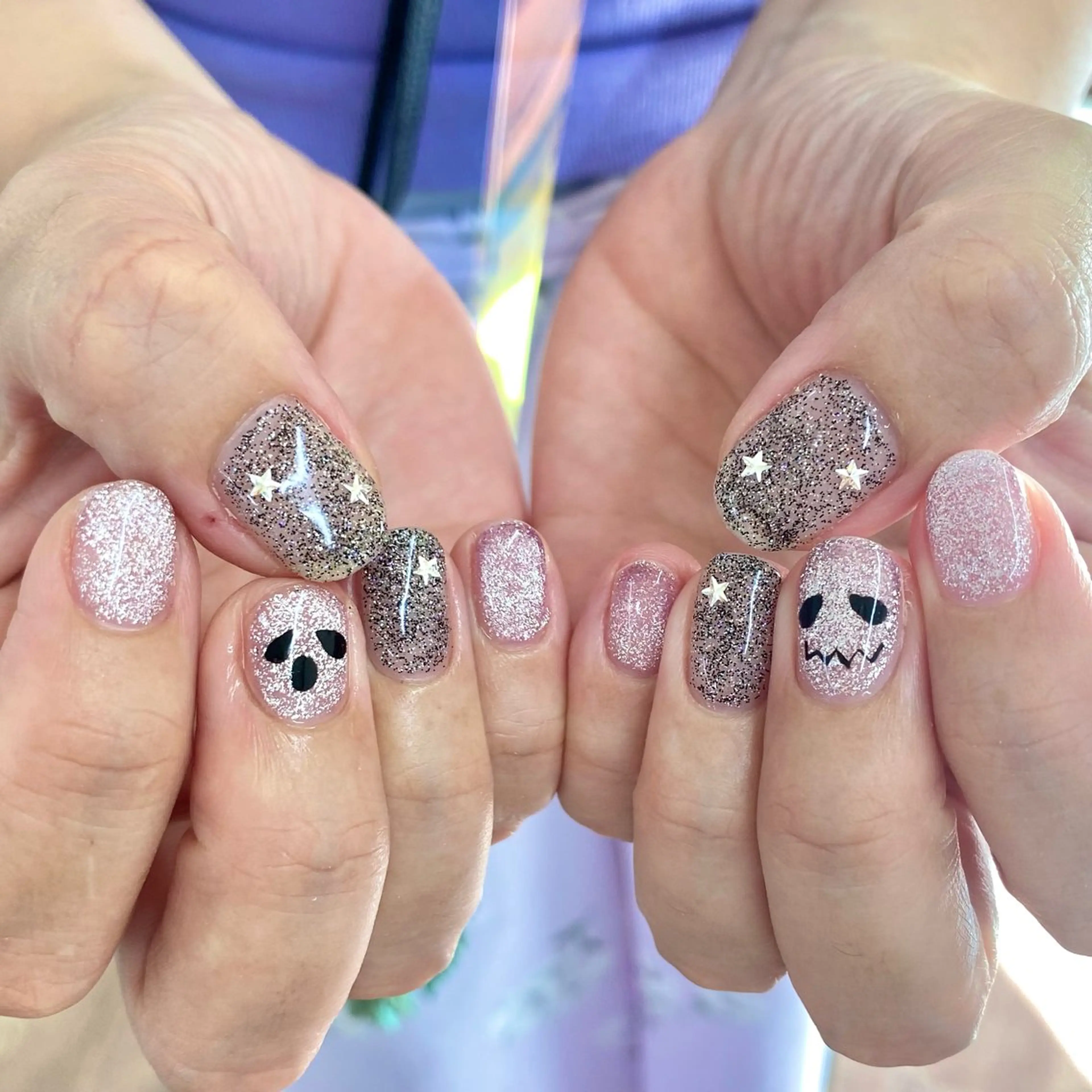 ネイル ハロウィン キラキラネイル 森田 菜月のネイルデザイン