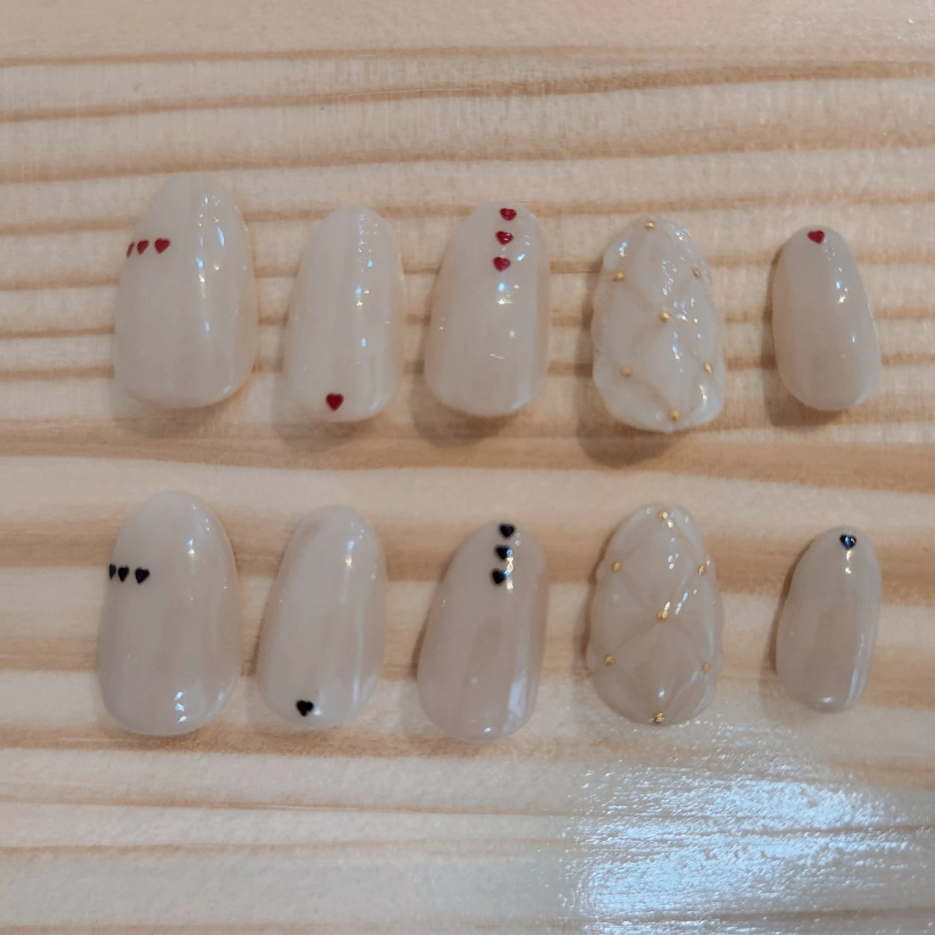 ネイル ハート オフィスネイル バレンタイン 冬ネイル ハンドネイル Bianca名駅店 あゆのネイルデザイン