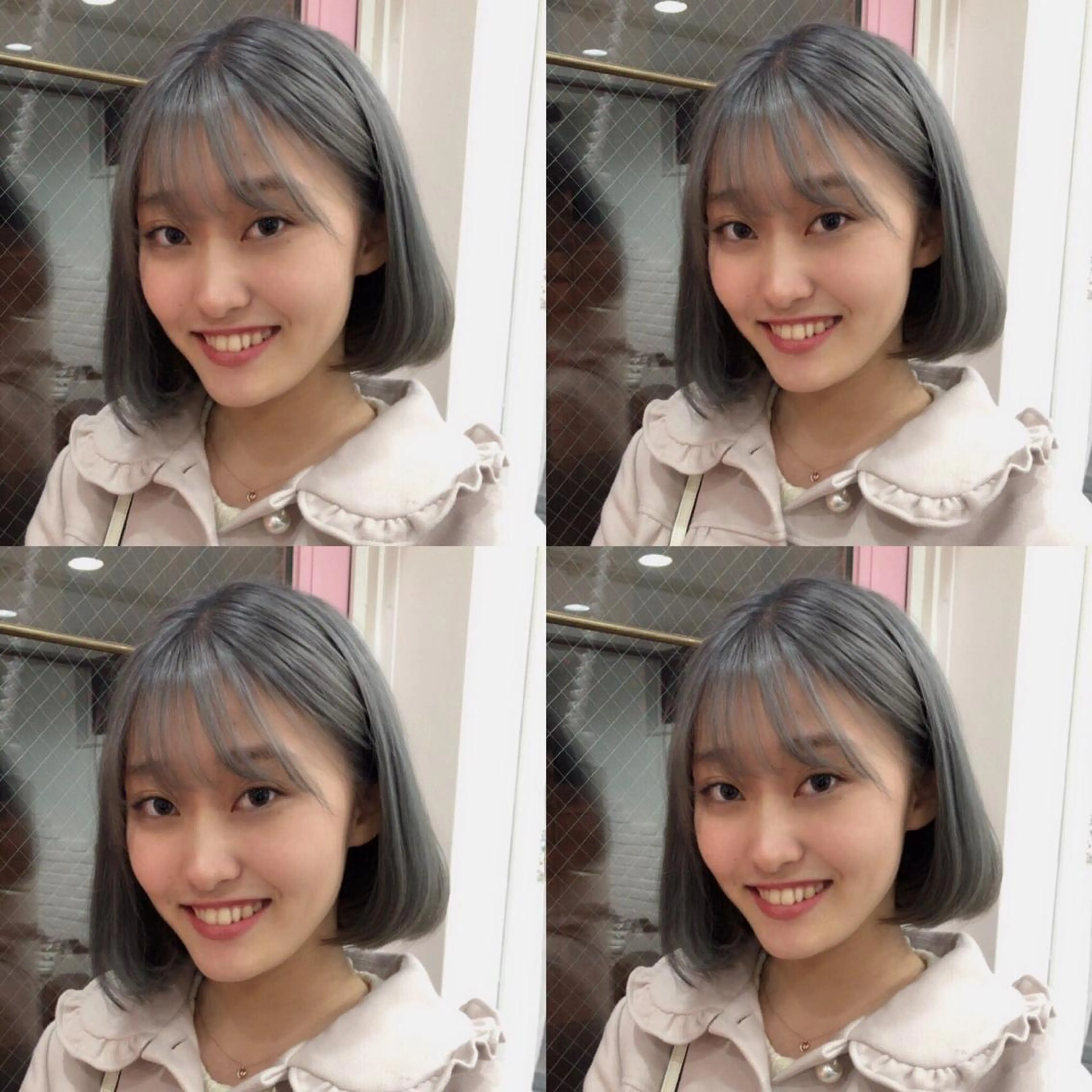 ミディアム カラー 韓国レイヤーカット/ 儚げカラーチナツのヘアスタイル