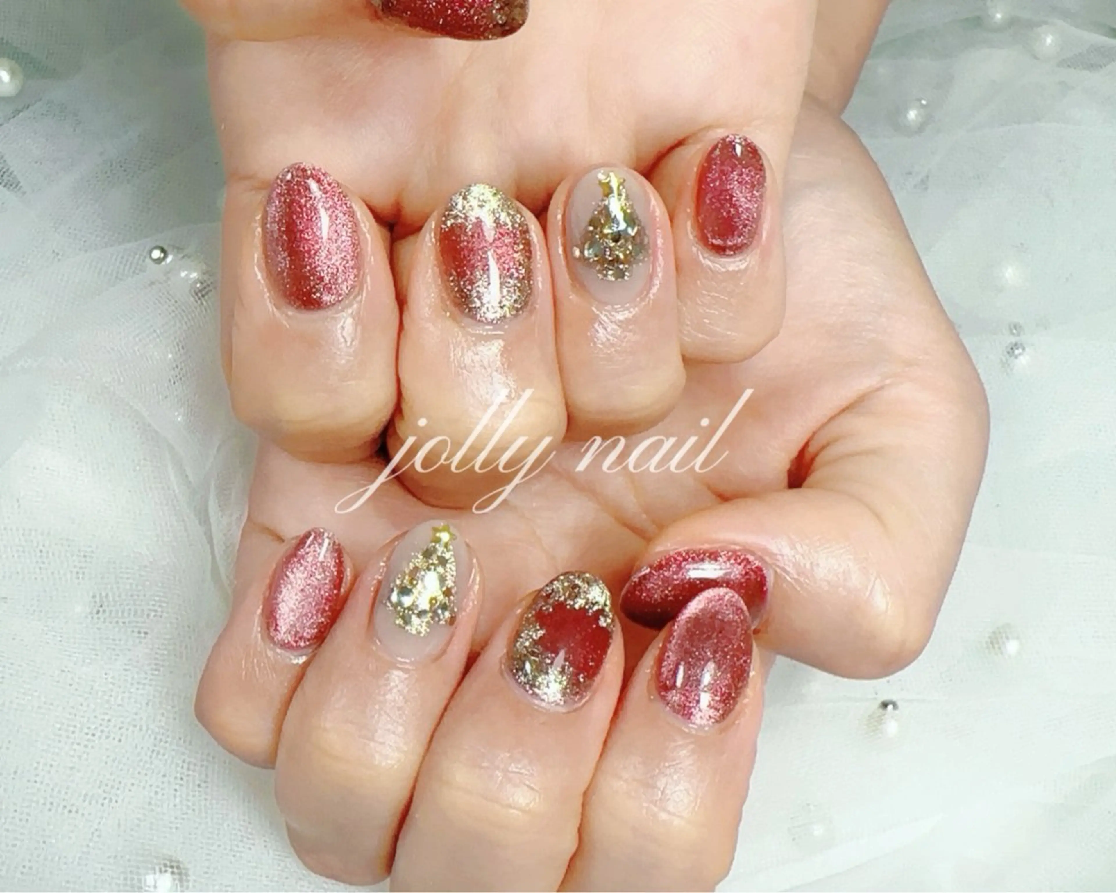ネイル Jolly チップ長さだしのネイルデザイン