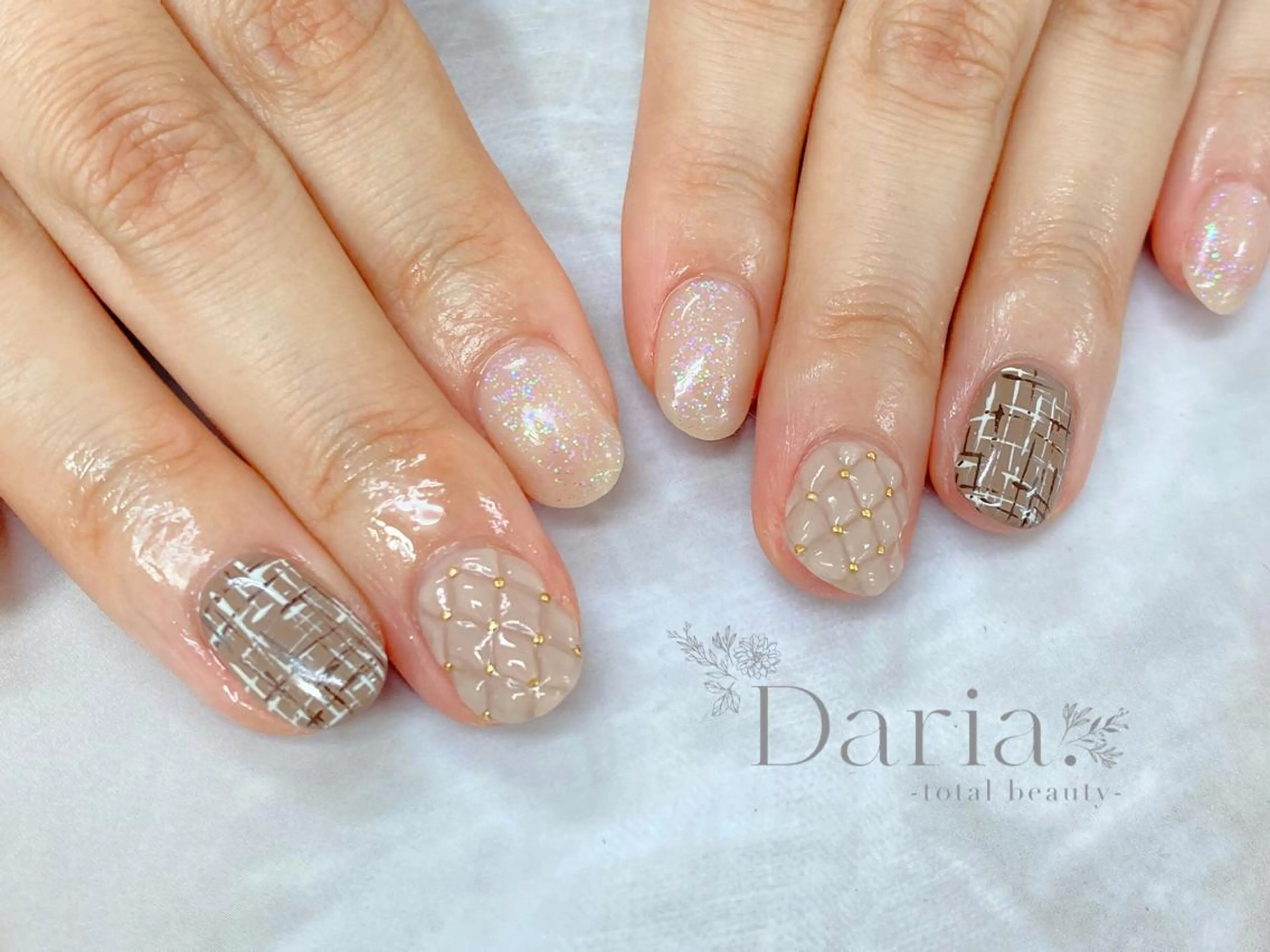 ネイル ツイードネイル Daria. nailのマツエク・マツパデザイン