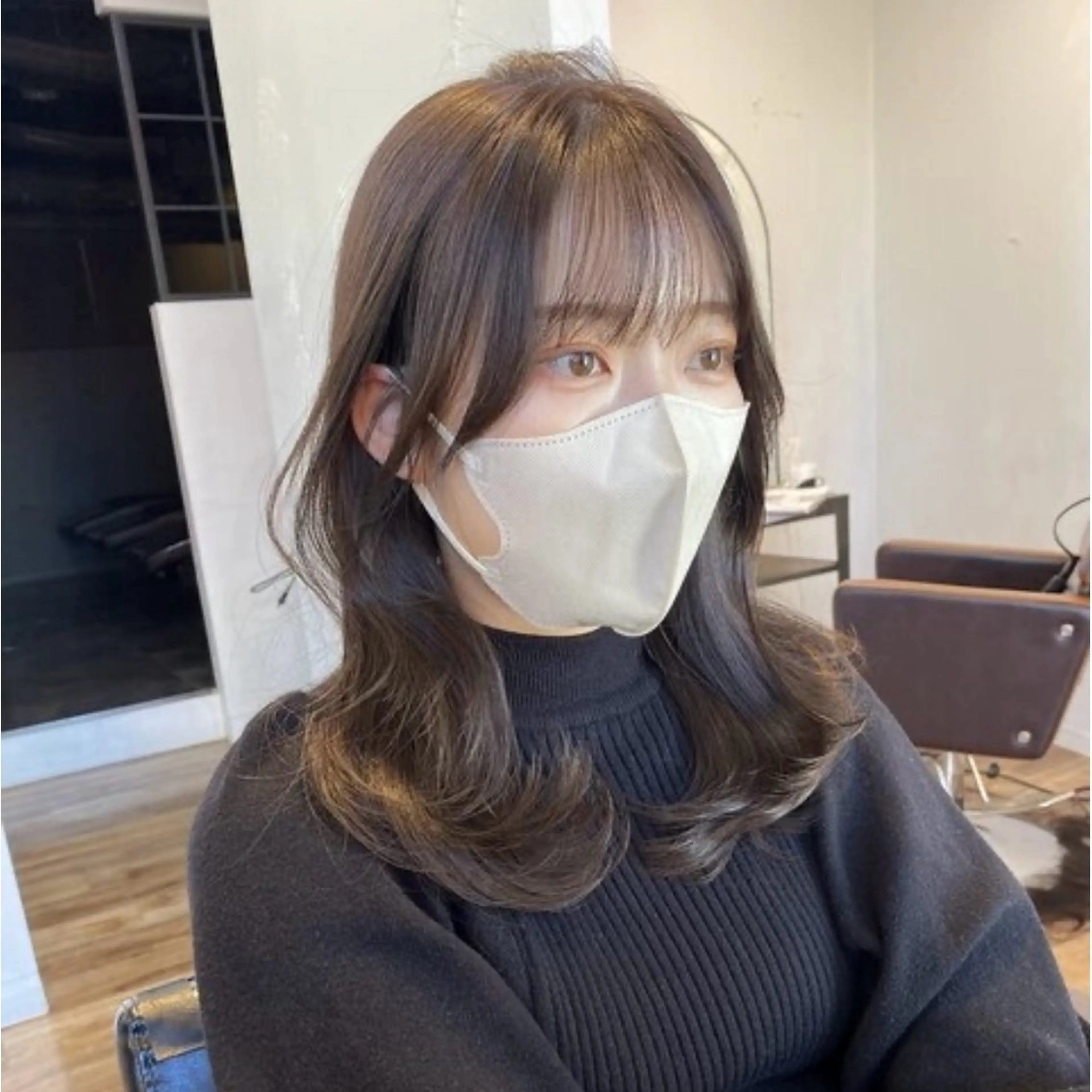 セミロング カラー ブリーチ 透明感カラー グレージュ ラベンダーカラー ラベンダーグレージュ カット ヘアカラー トリートメント 🥣 hashi 🛋️のヘアスタイル