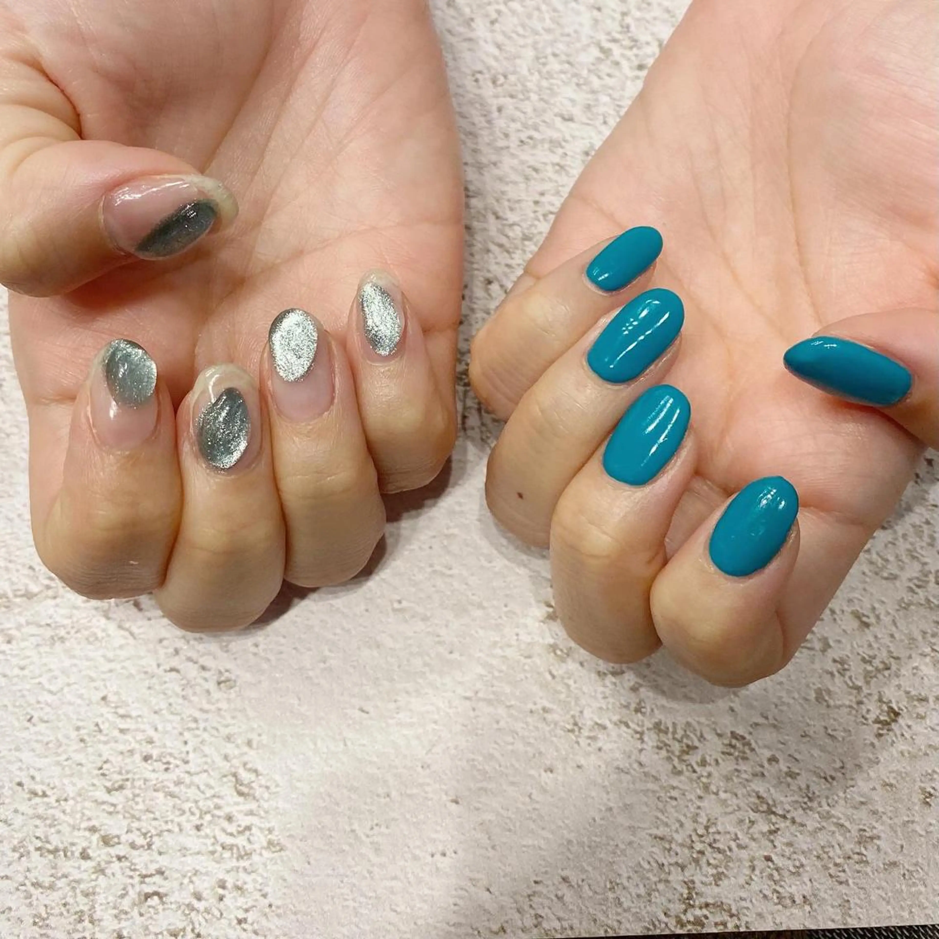 ネイル キラキラネイル マグネットネイル ニュアンスネイル スカルプネイル シンプルネイル ハンドネイル melu所属・melu yukikoのネイルデザイン