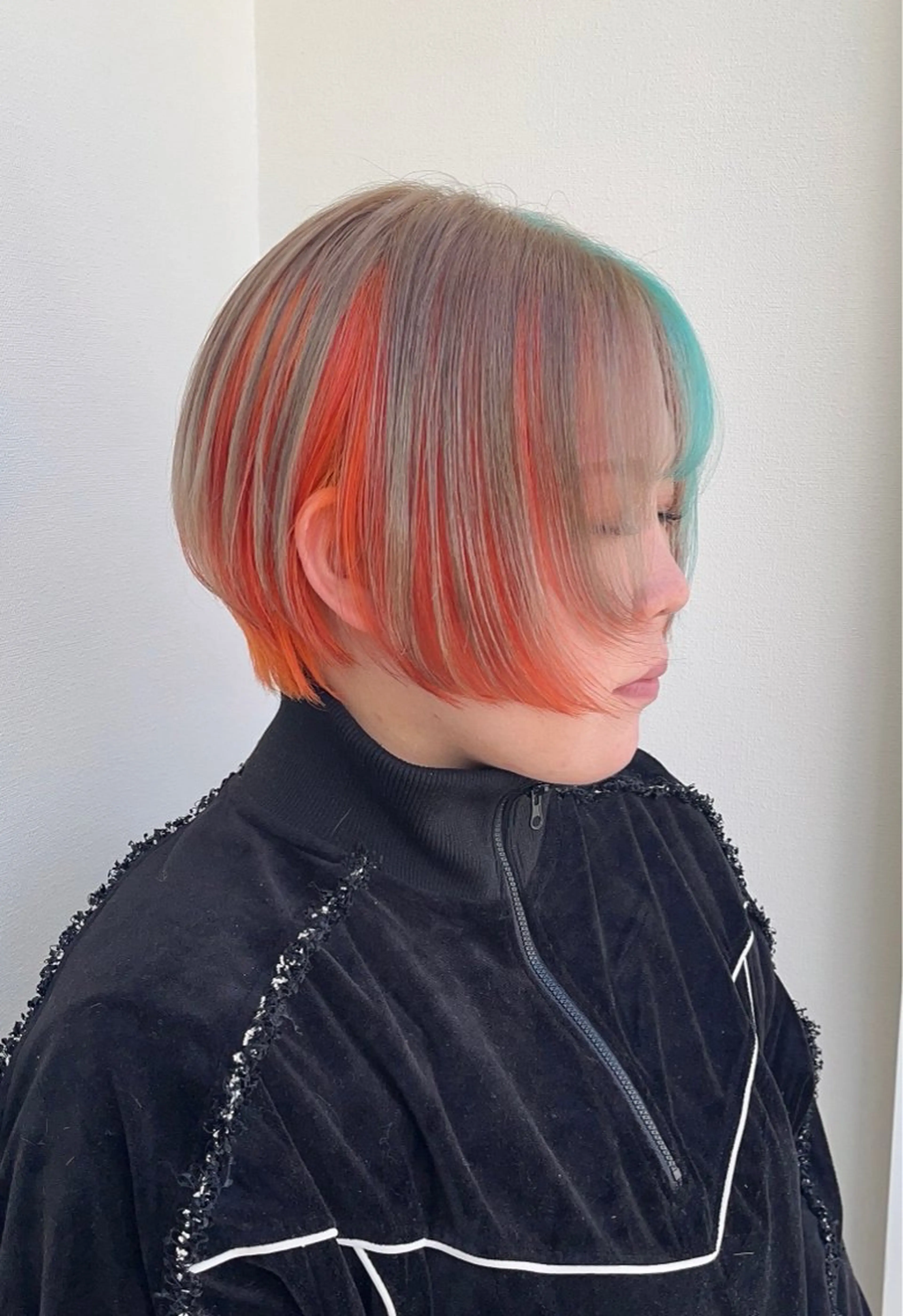 ショート カラー デザインカラー インナーカラー ヘアカラー direction所属・派手髪デザインカラー ヒロカのヘアスタイル