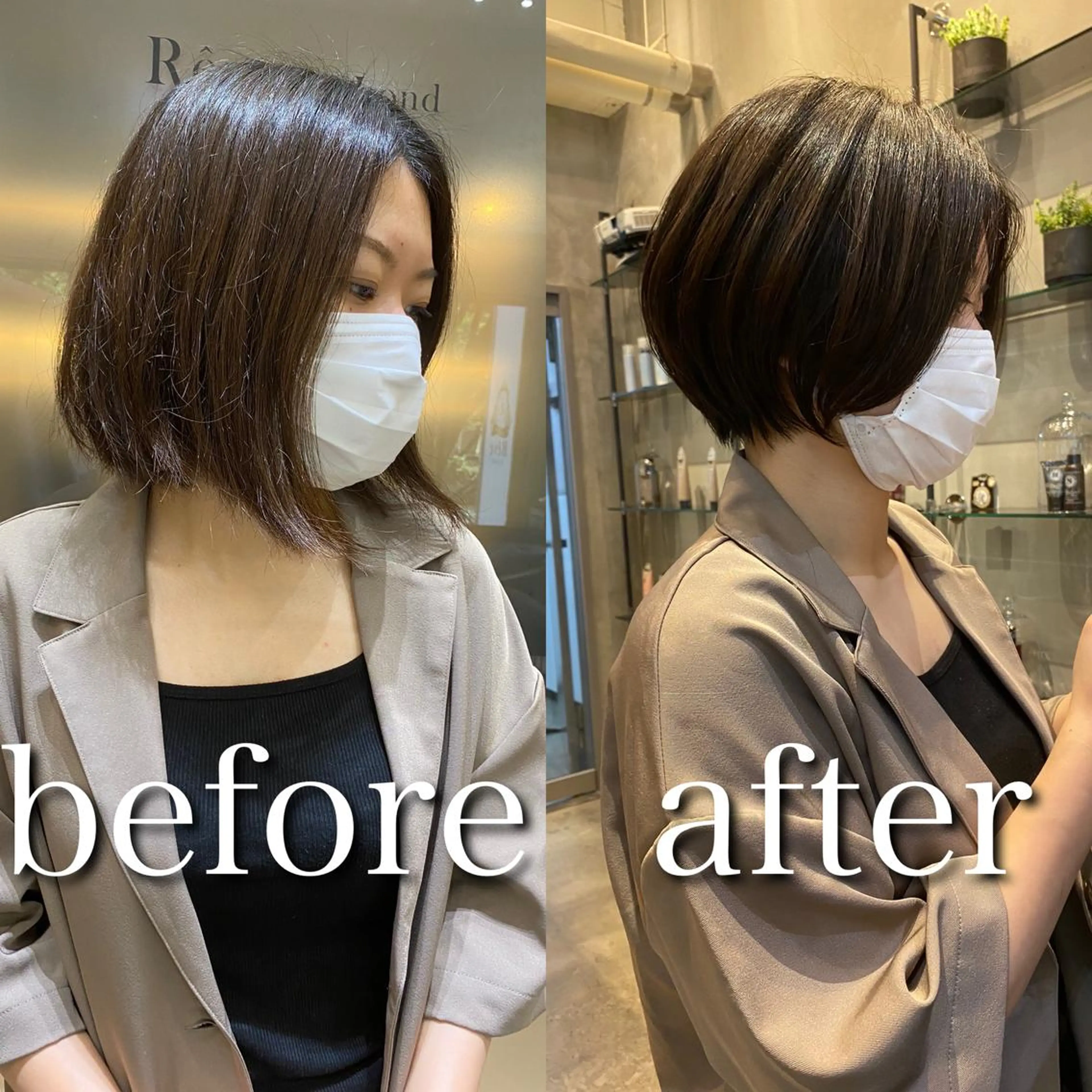 ショート カラー ショートボブ ボブ ショートヘア ❣️韓国レイヤー ❣️渡部晃輝のヘアスタイル