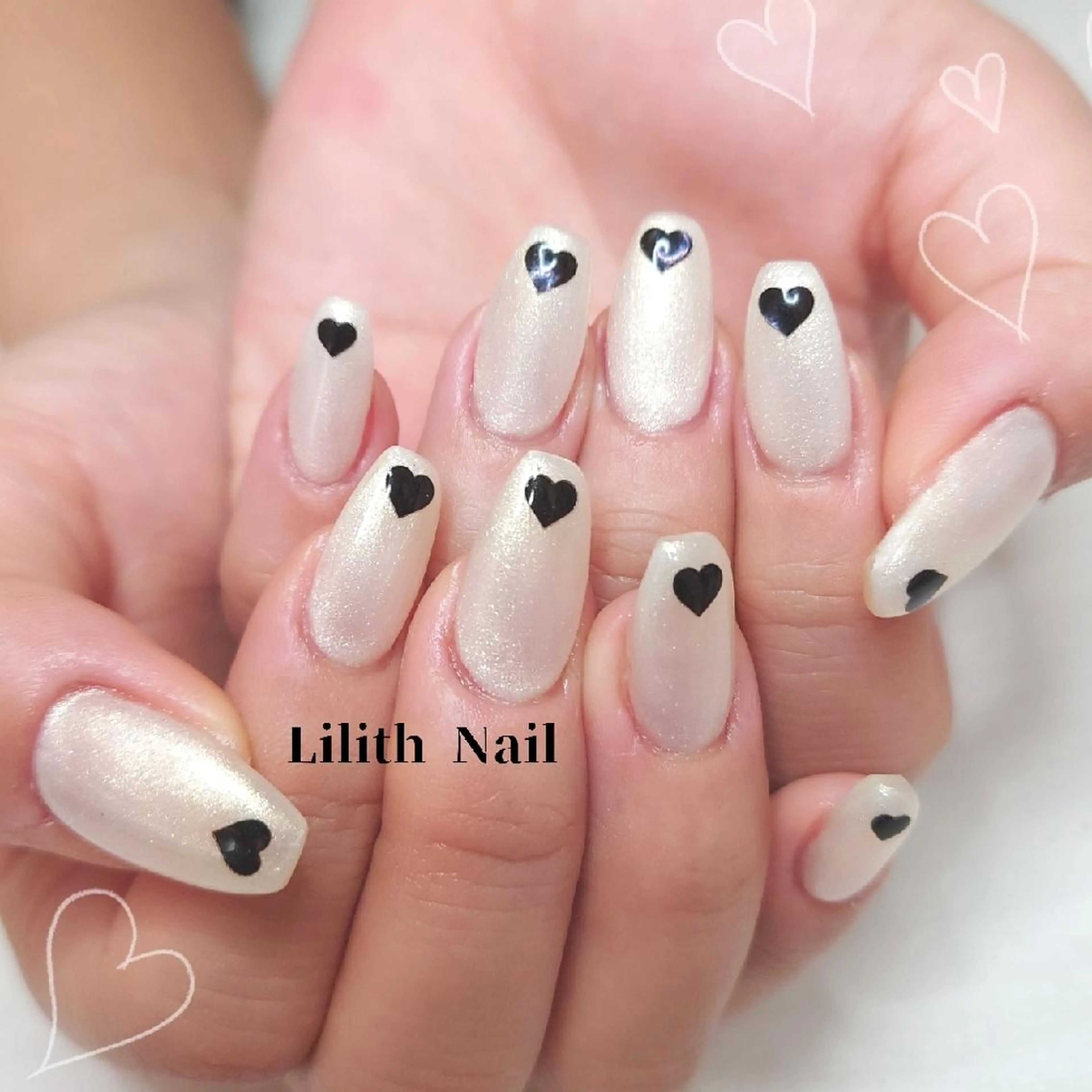 ネイル バレンタイン ハンドネイル Lilith Nailのネイルデザイン