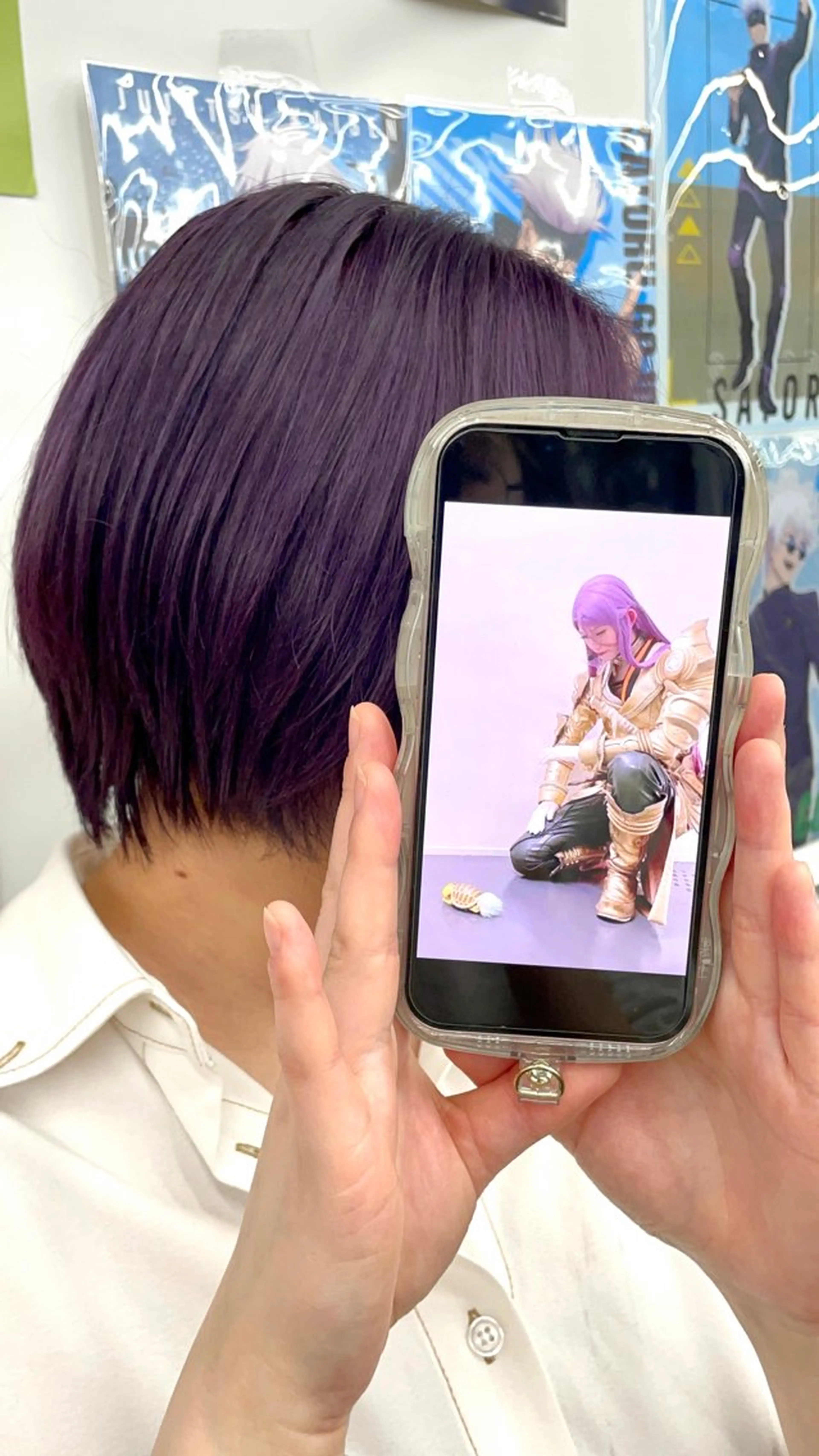 セミロング カラー ヘアカラー トリートメント インナーカラー/推し ウルフ/アニメカラーのヘアスタイル