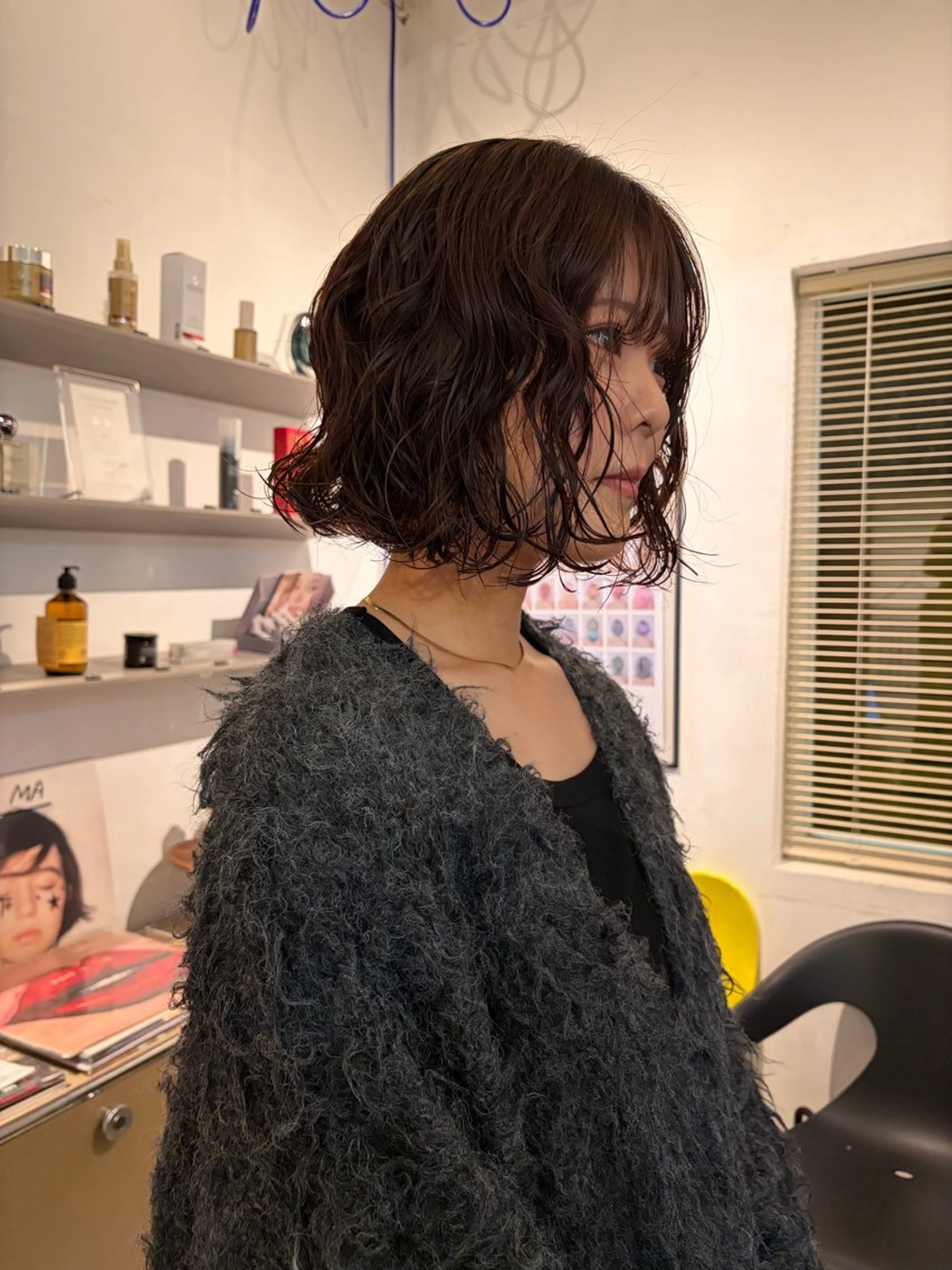 ミディアム ミディアムパーマ HITOMI 福岡パーマのヘアスタイル