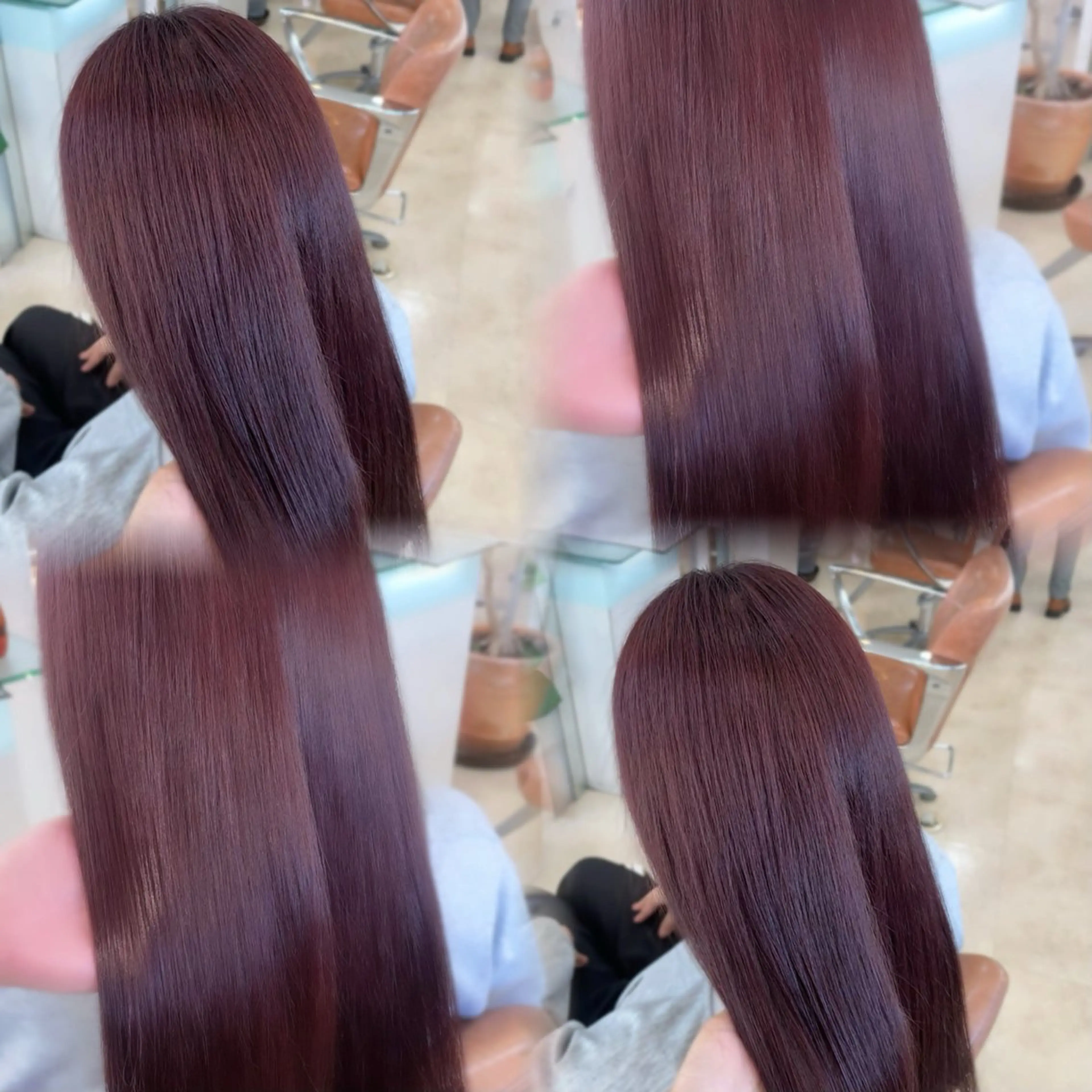 ロング カラー ブリーチ ブリーチなしカラー ピンクカラー ヘアカラー トリートメント 透明感モテカラー🎀 ／𝐦𝐨𝐞のヘアスタイル