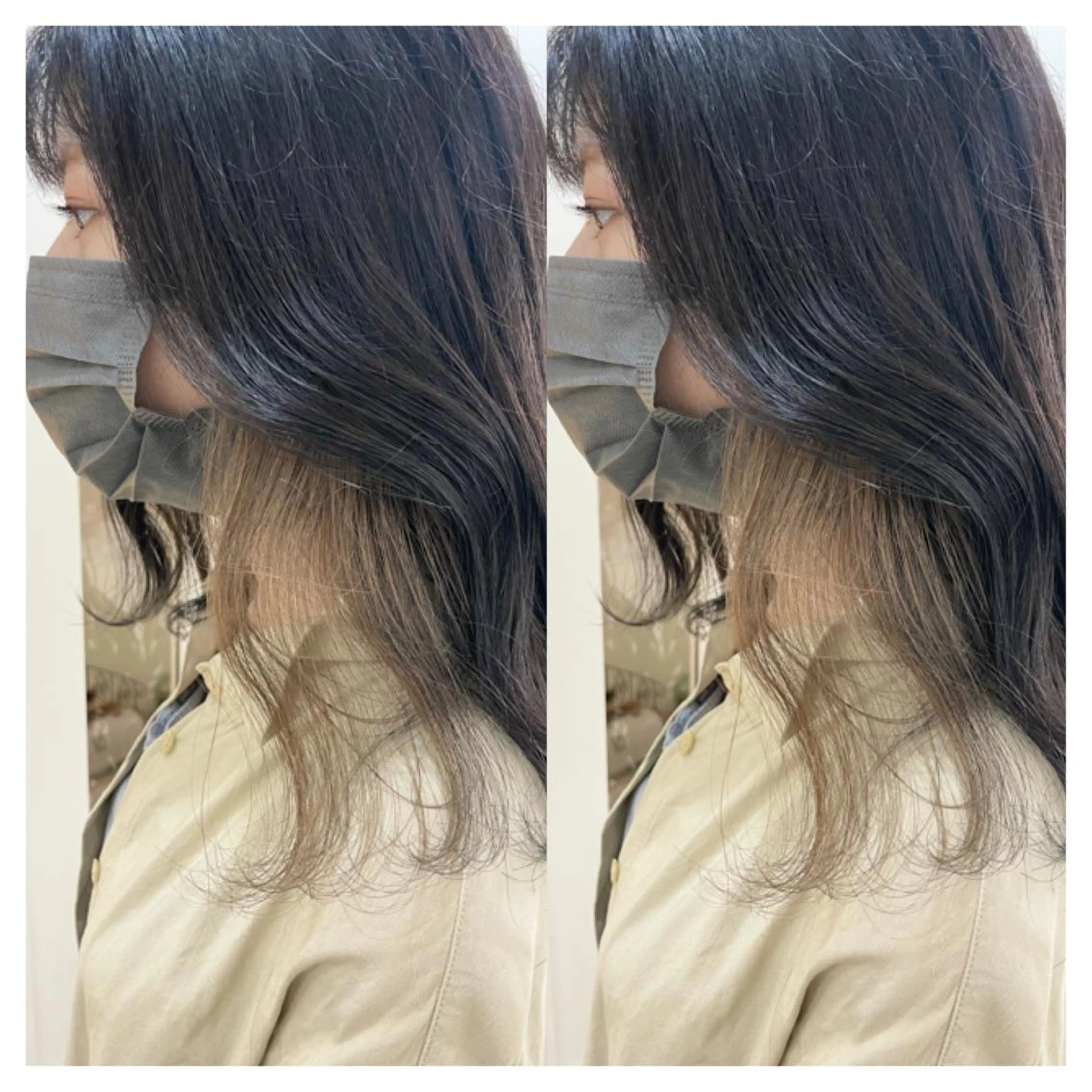 セミロング カラー カット ヘアカラー トリートメント 村山 茉衣のヘアスタイル