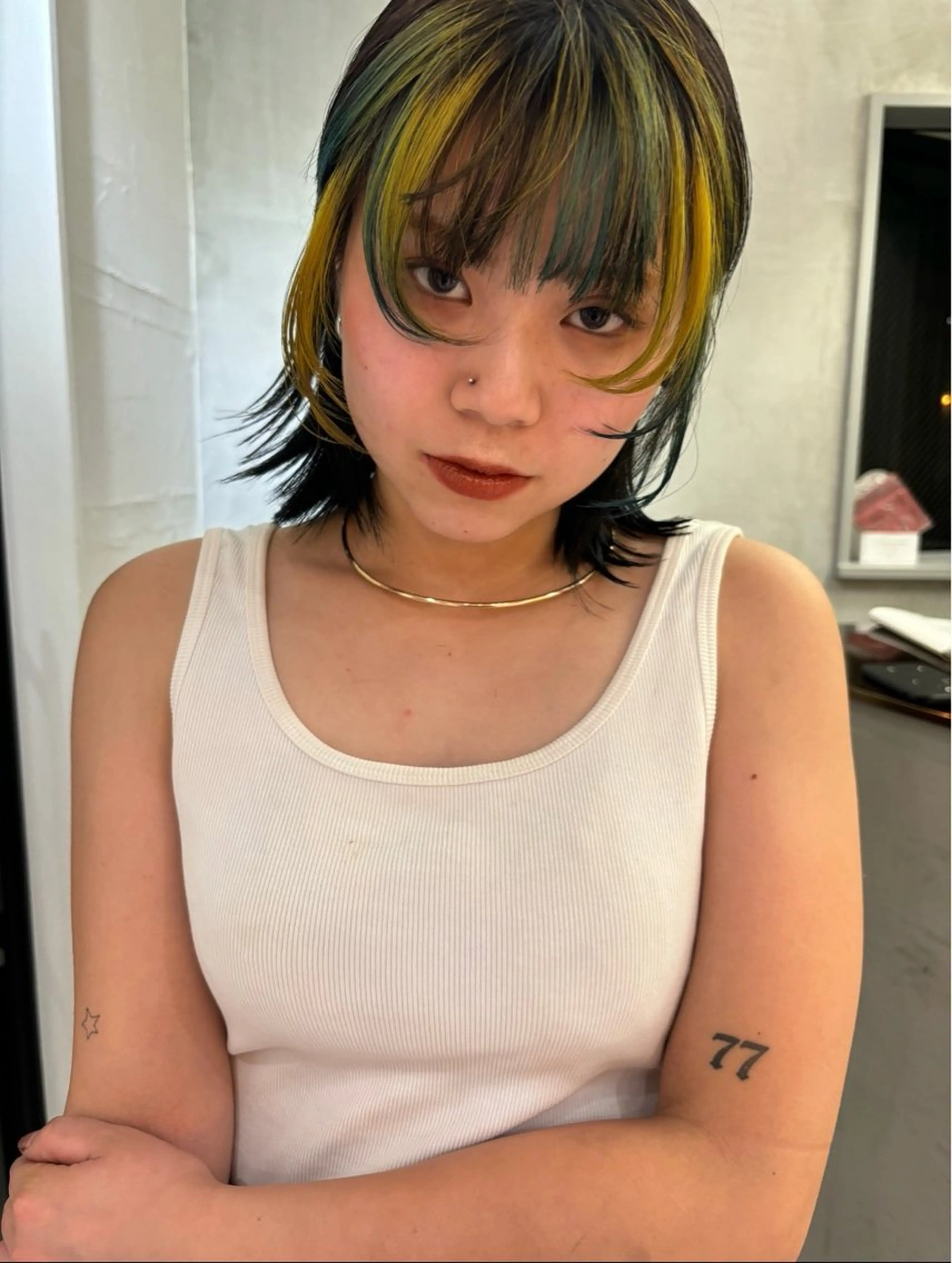 ミディアム カラー カット ヘアカラー トリートメント ❤️ブリーチ/暖色/ カラー/大宮のヘアスタイル