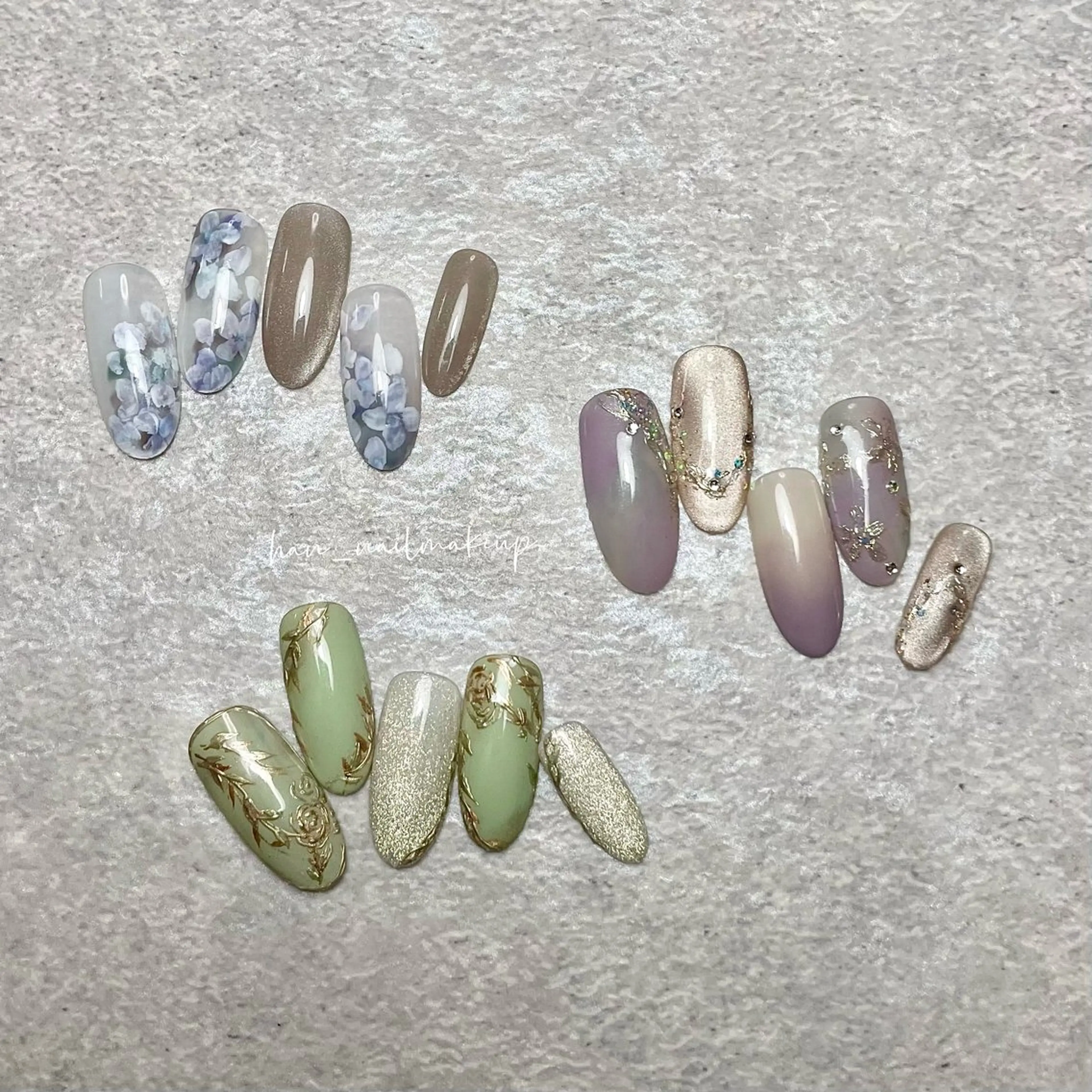 ネイル アートネイル ゴージャス ハンドネイル Han Nail 【y&m】のネイルデザイン