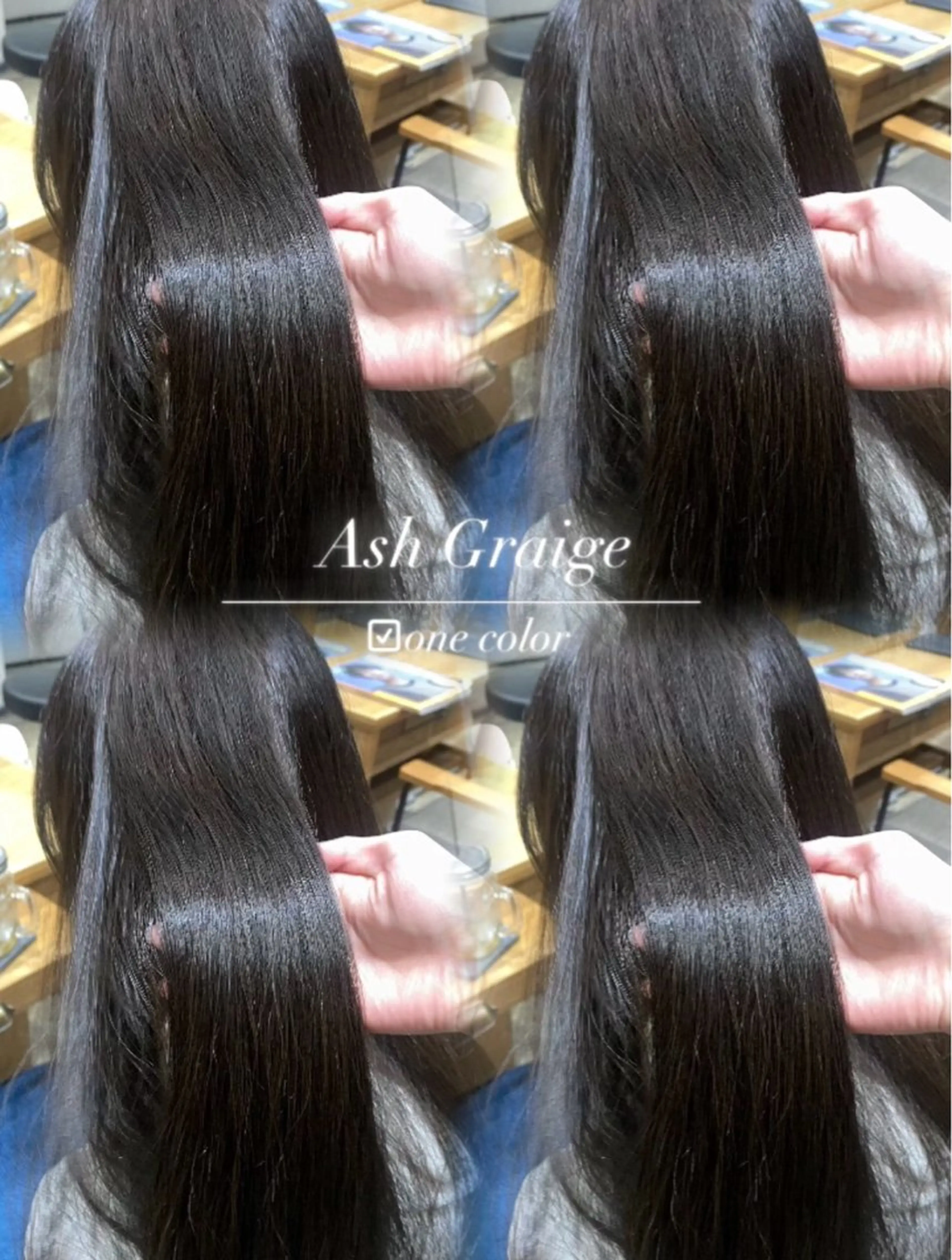 ロング アッシュ アッシュグレー アッシュグレージュ 韓国風ヘア 🖤keina🖤 詳細必読:*･のヘアスタイル